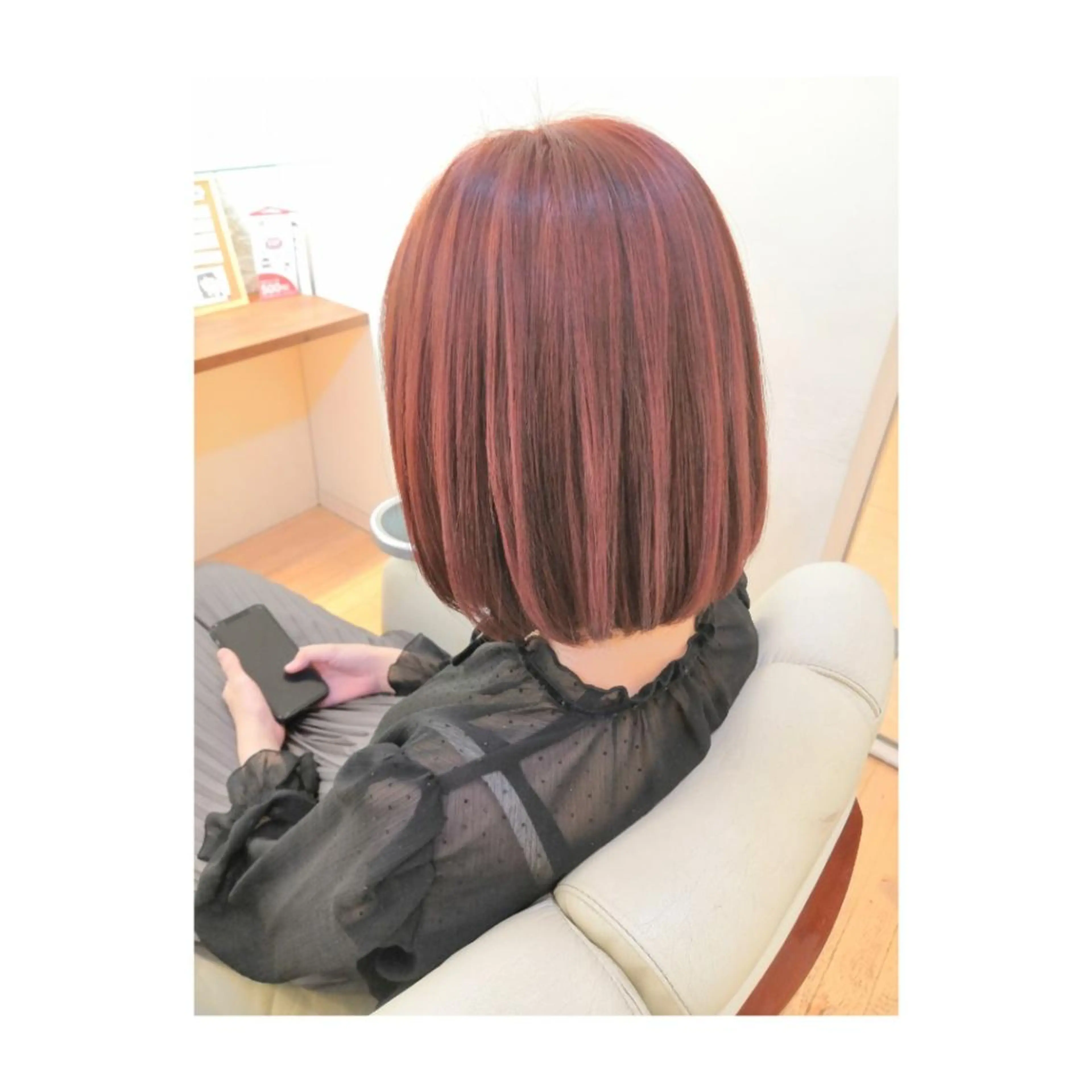 ミディアム カラー ピンクカラー バイオレットカラー ヘアカラー 『髪質改善』服部 隆志のヘアスタイル