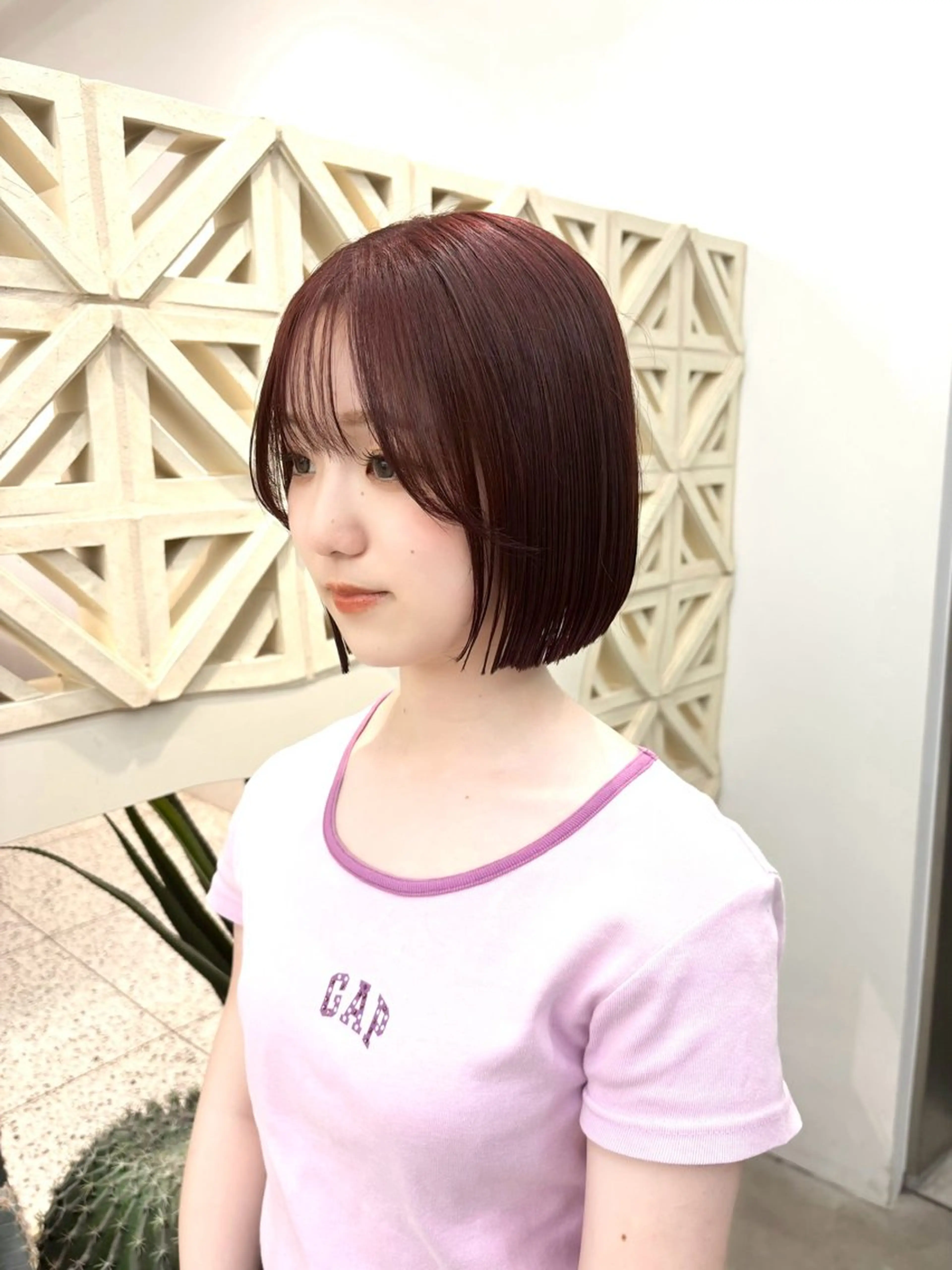 ショート カラー ボブ カット トリートメント 名駅/ショート/ボブ 透明感カラー/優里のヘアスタイル