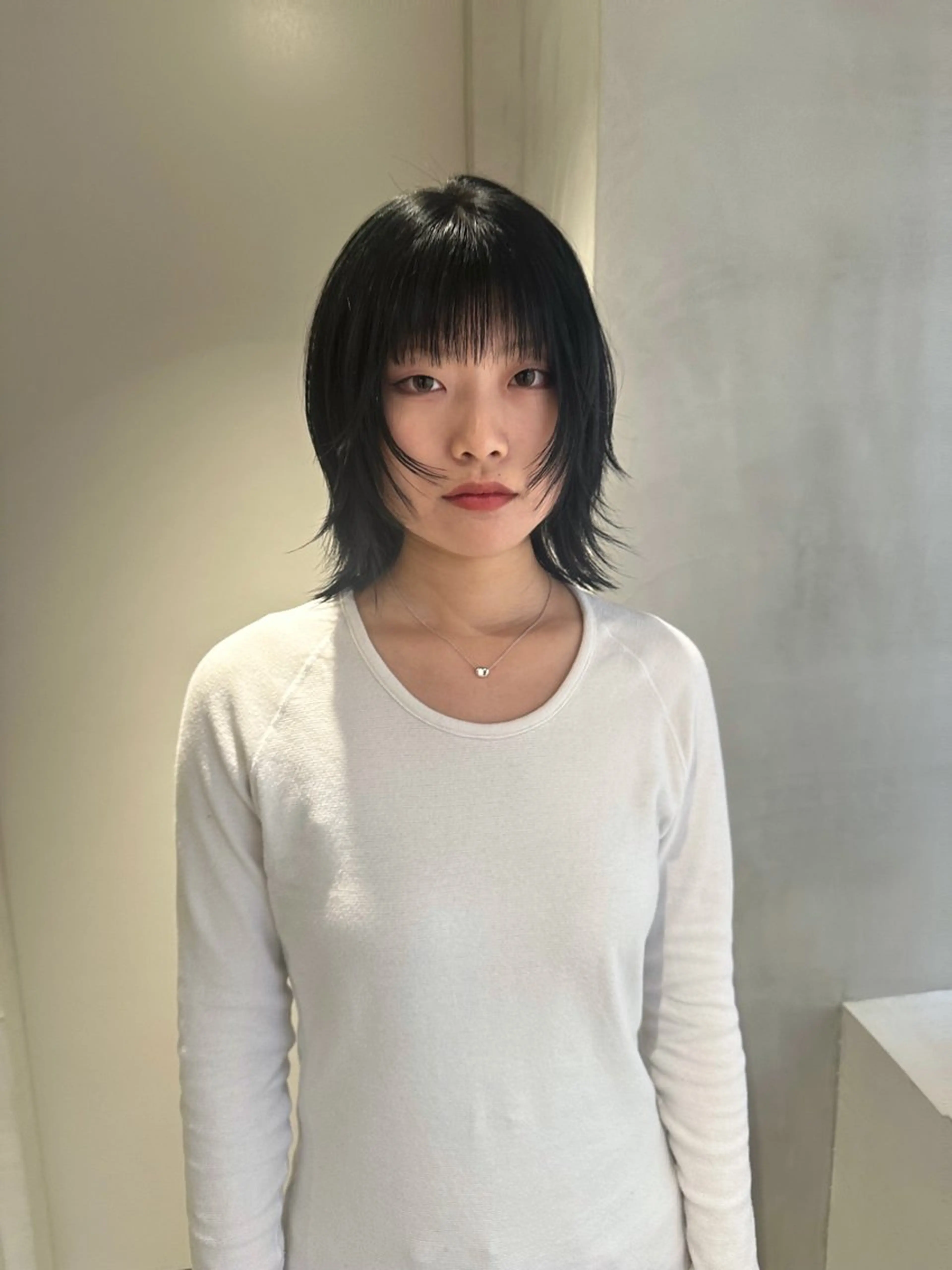 ミディアム カラー ボブ/似合わせ レイヤーcocomoのヘアスタイル