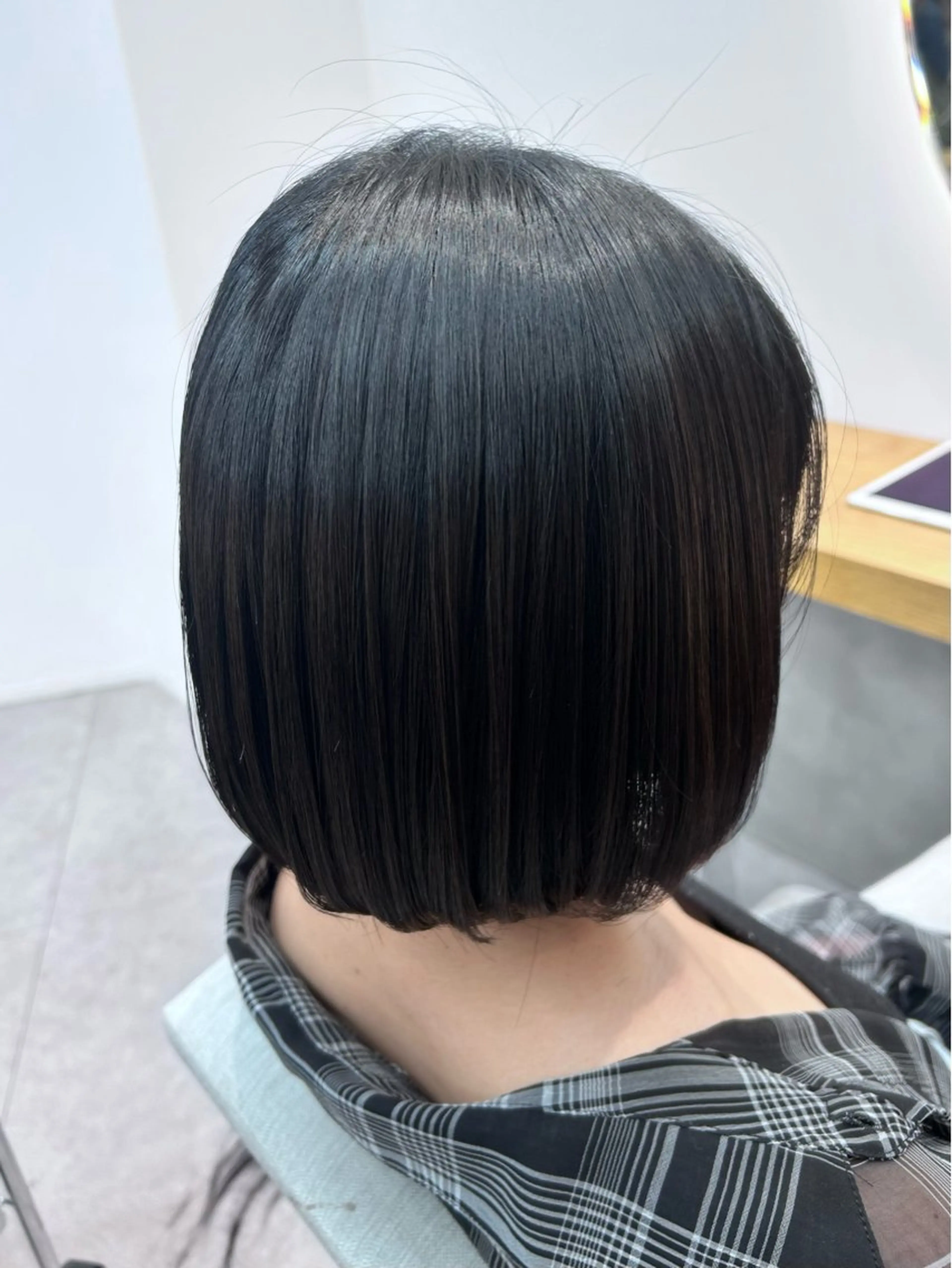 ミディアム カラー ボブ カット ヘアカラー トリートメント ルネ北千住店 Rinoのヘアスタイル