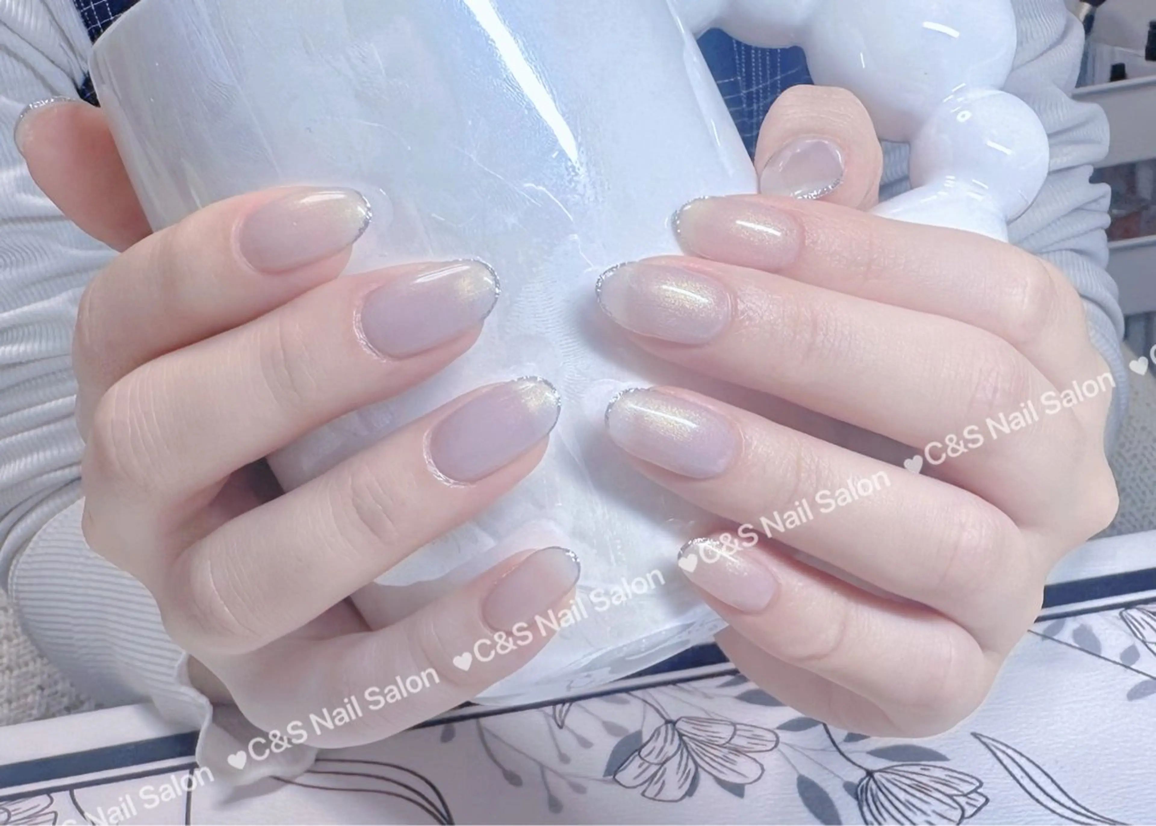 ネイル チークネイル 長さ出し フットネイル フレンチネイル ジェルネイル ハンドネイル C&S  Nail Salonのネイルデザイン