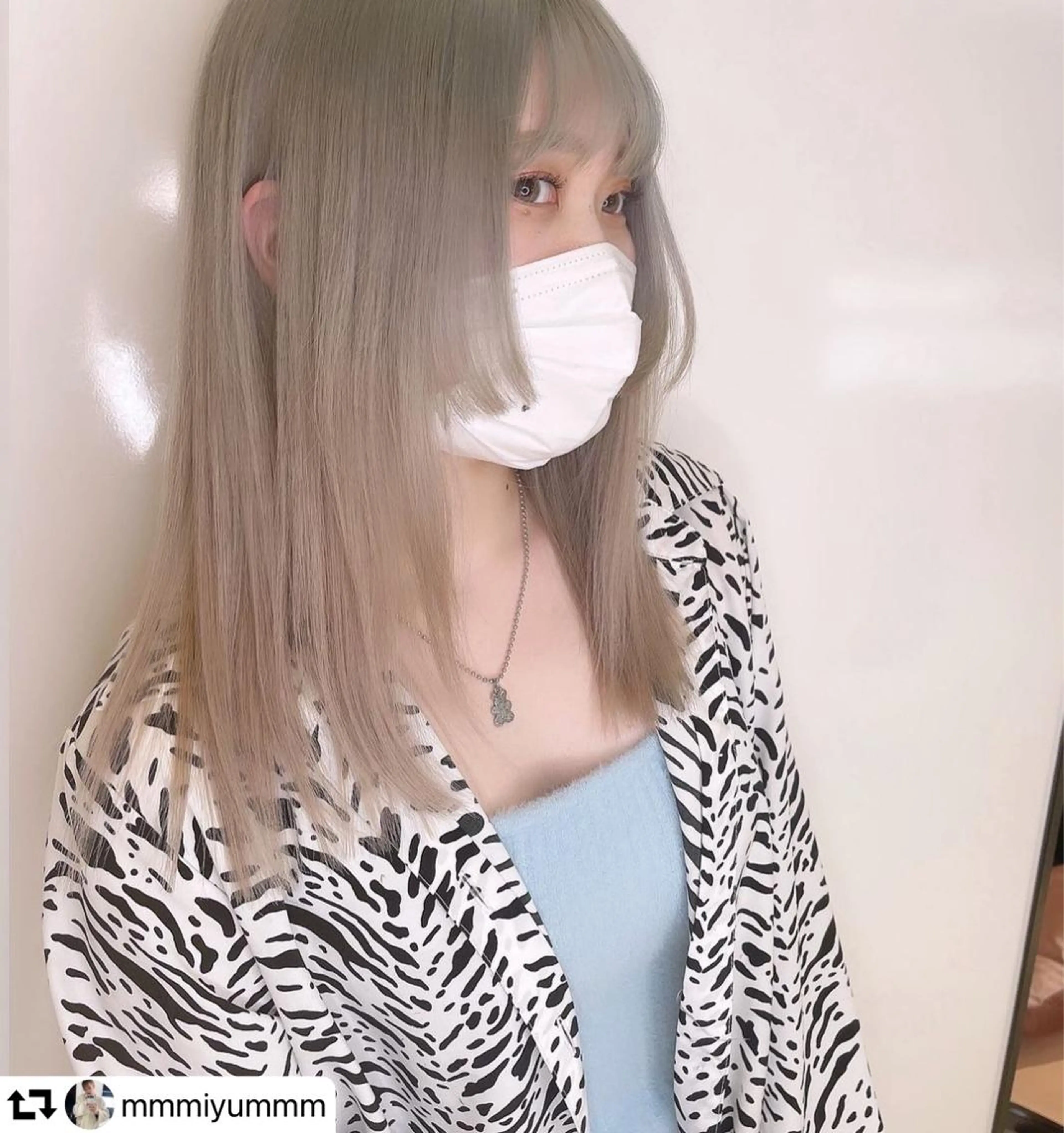 セミロング カラー レイズ 立川のヘアスタイル