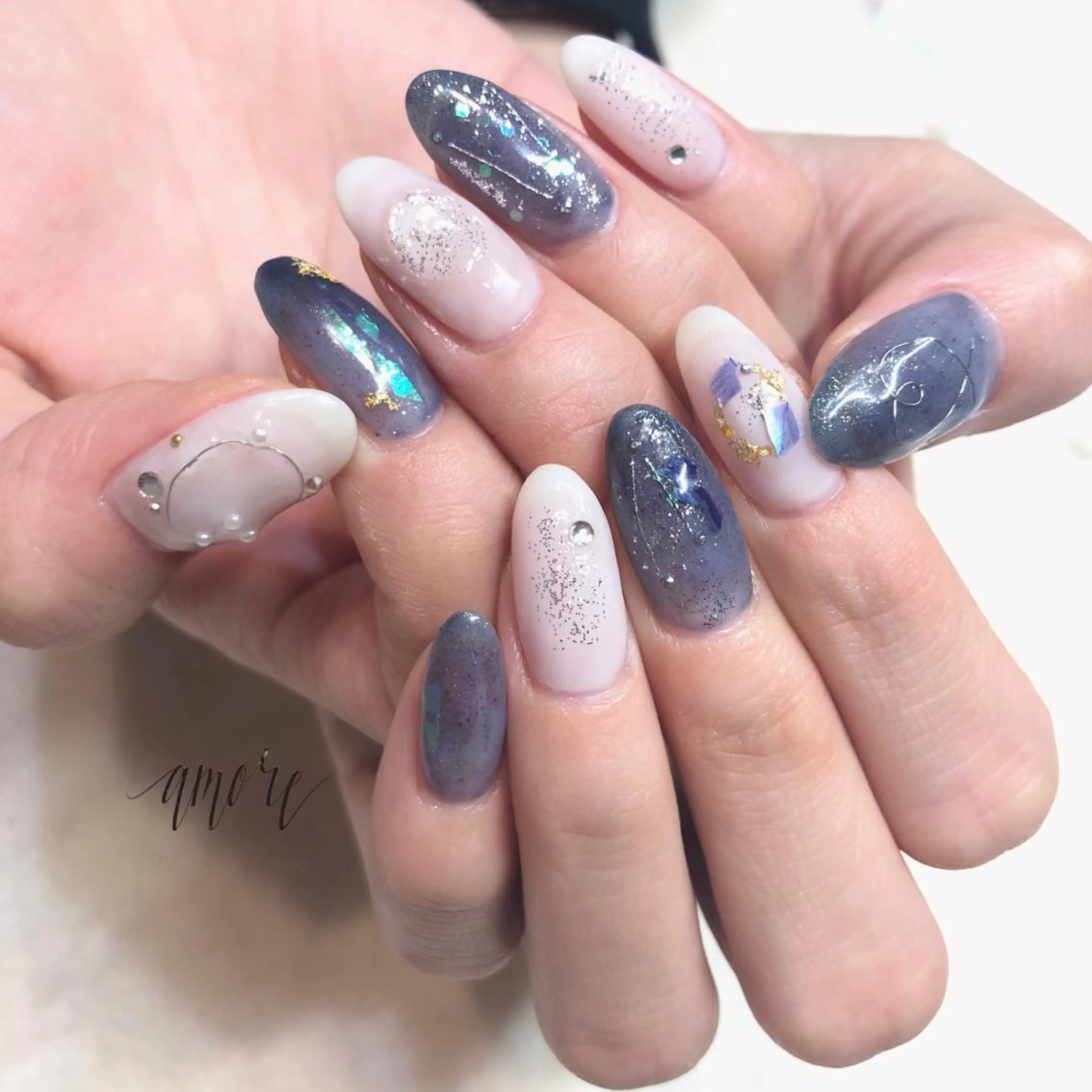 ネイル ジェルネイル ハート ニュアンスネイル 春ネイル You kyehwaのネイルデザイン