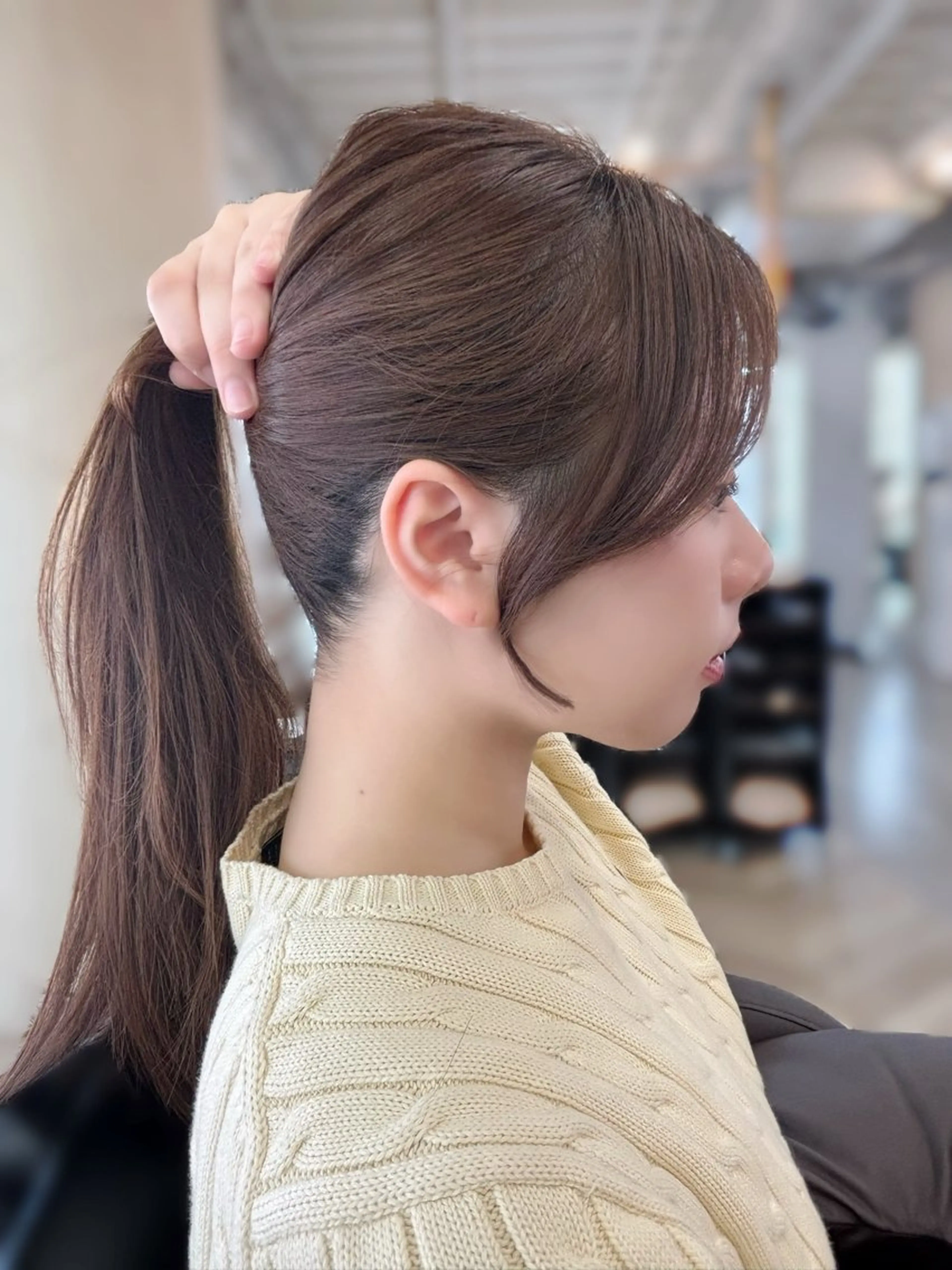 ロング 顔周りカット カット ヘアカラー 優李 ゆうり‪のヘアスタイル