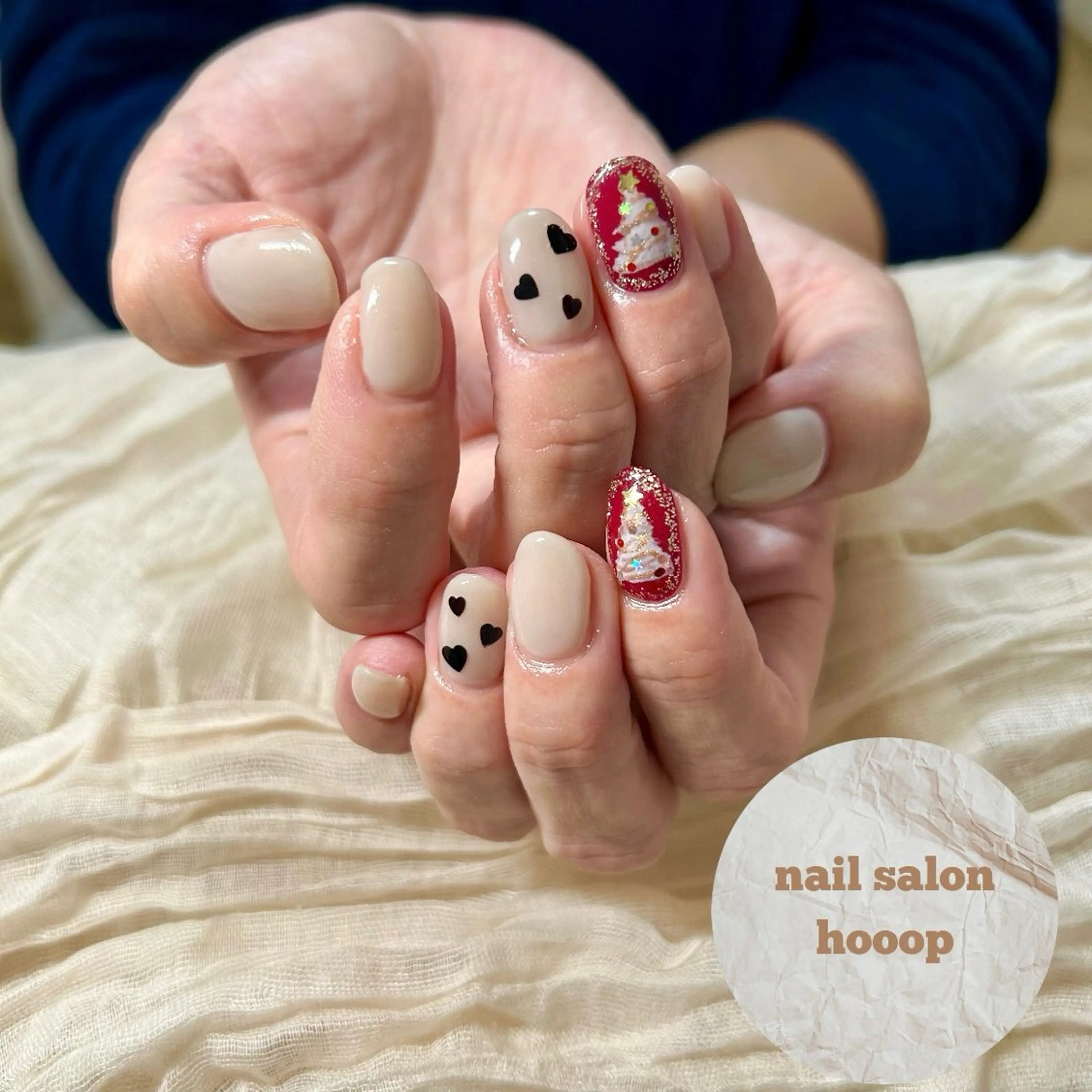 ネイル 冬ネイル クリスマス hooop yuのネイルデザイン