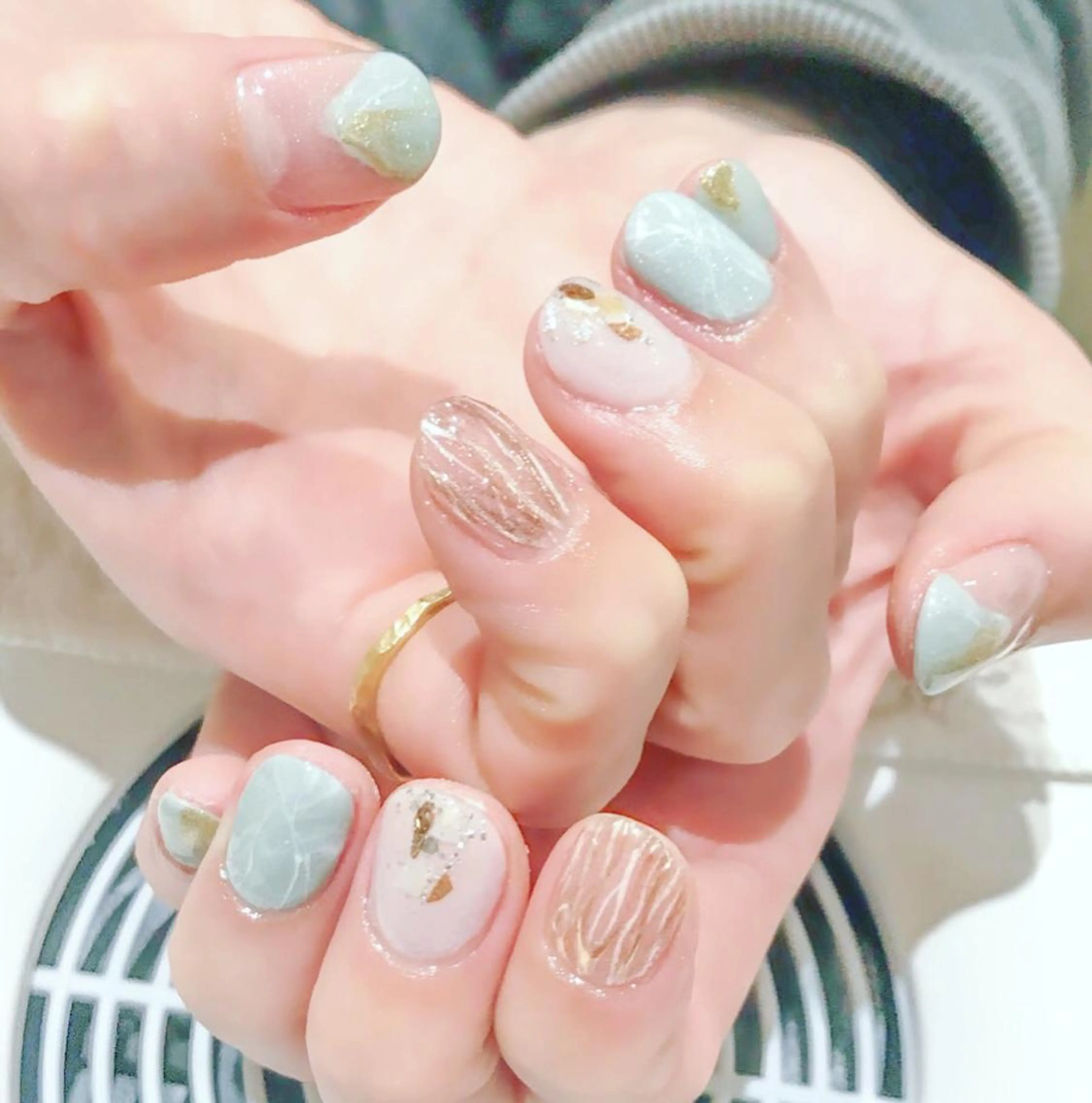 ネイル ジェルネイル ニュアンスネイル 春ネイル Nyanco Nailのネイルデザイン