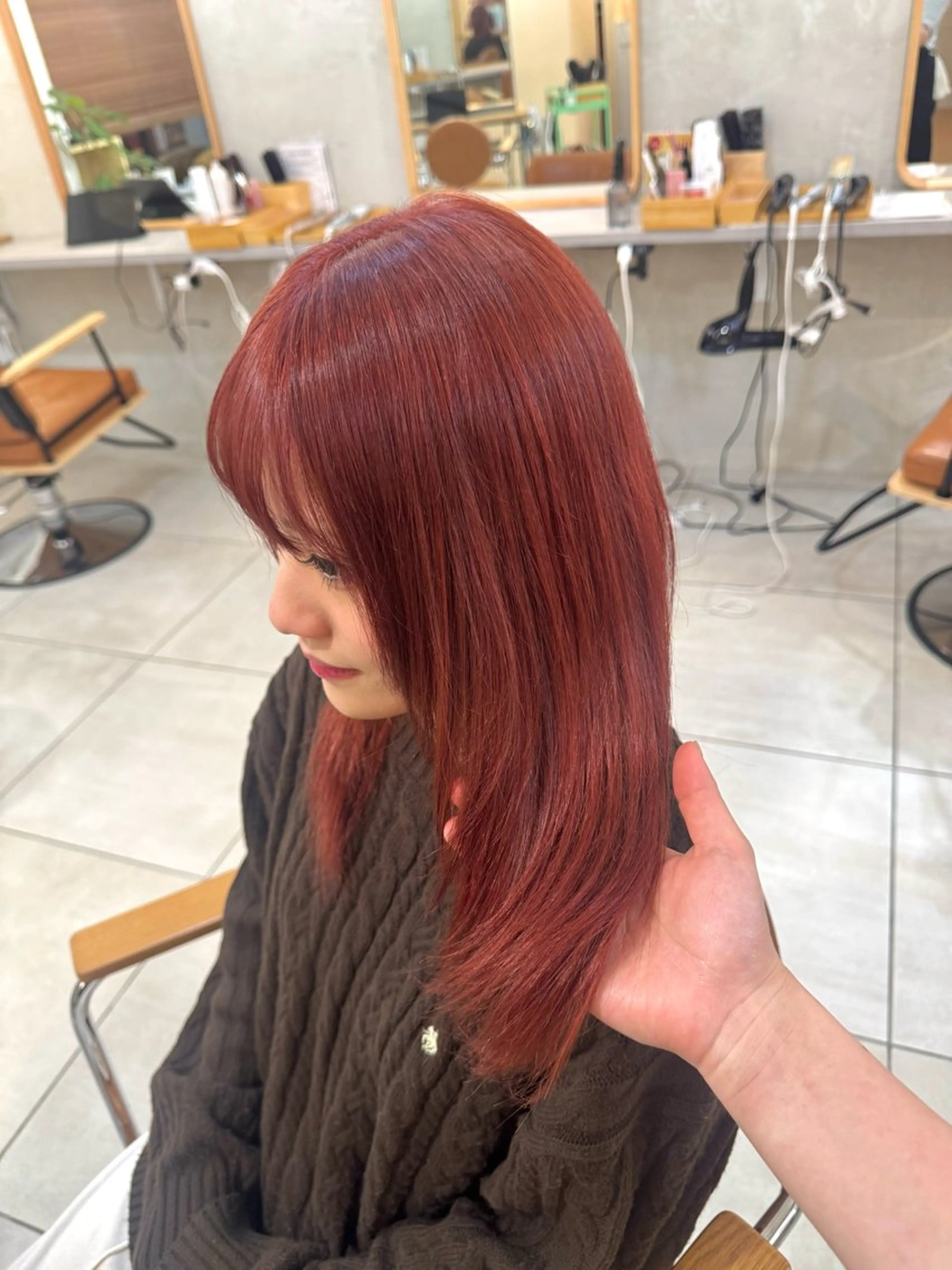 ミディアム カラー ヘアカラー 🫧艶カラー/ダブル カラー♡/桜🌸のヘアスタイル