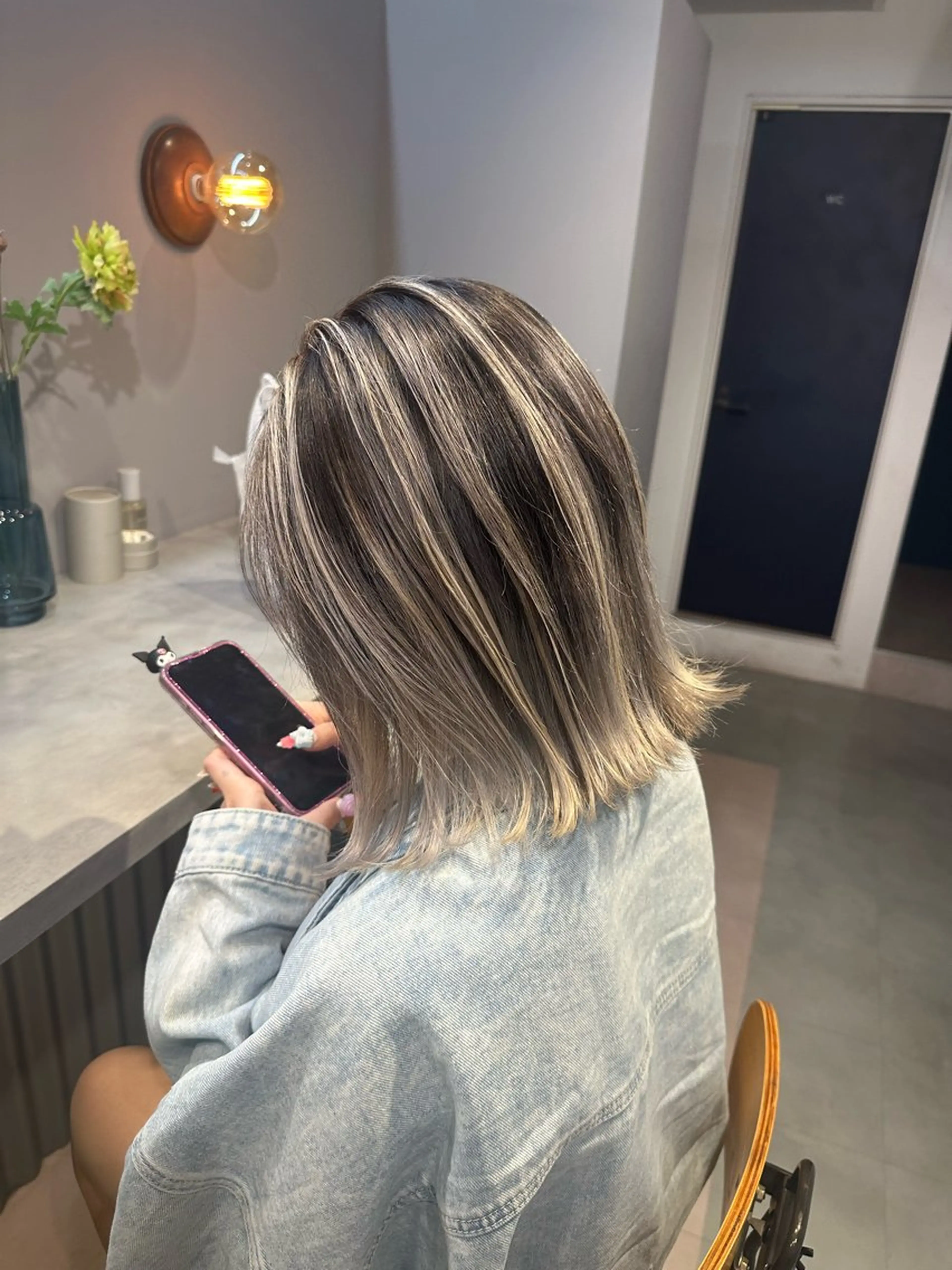 ミディアム カラー ヘアカラー トリートメント 💖ハイライト/ハイ トーン💖MIKIのヘアスタイル