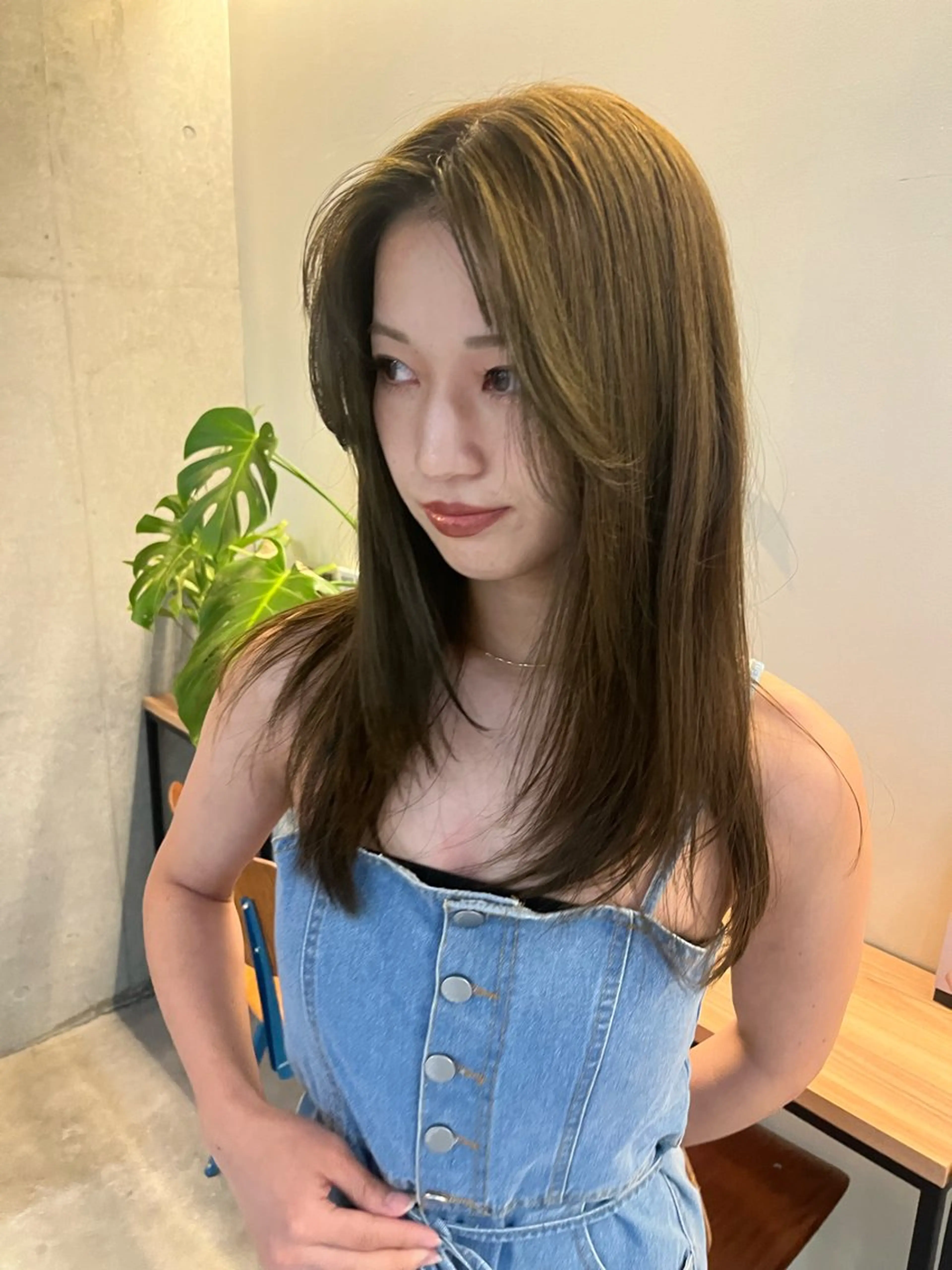 ミディアム ボブレイヤー ボブ 顔まわりレイヤー ハイレイヤー 韓国風ヘア カット ヘアカラー レイヤーカット\ウル フ　chinatsuのヘアスタイル