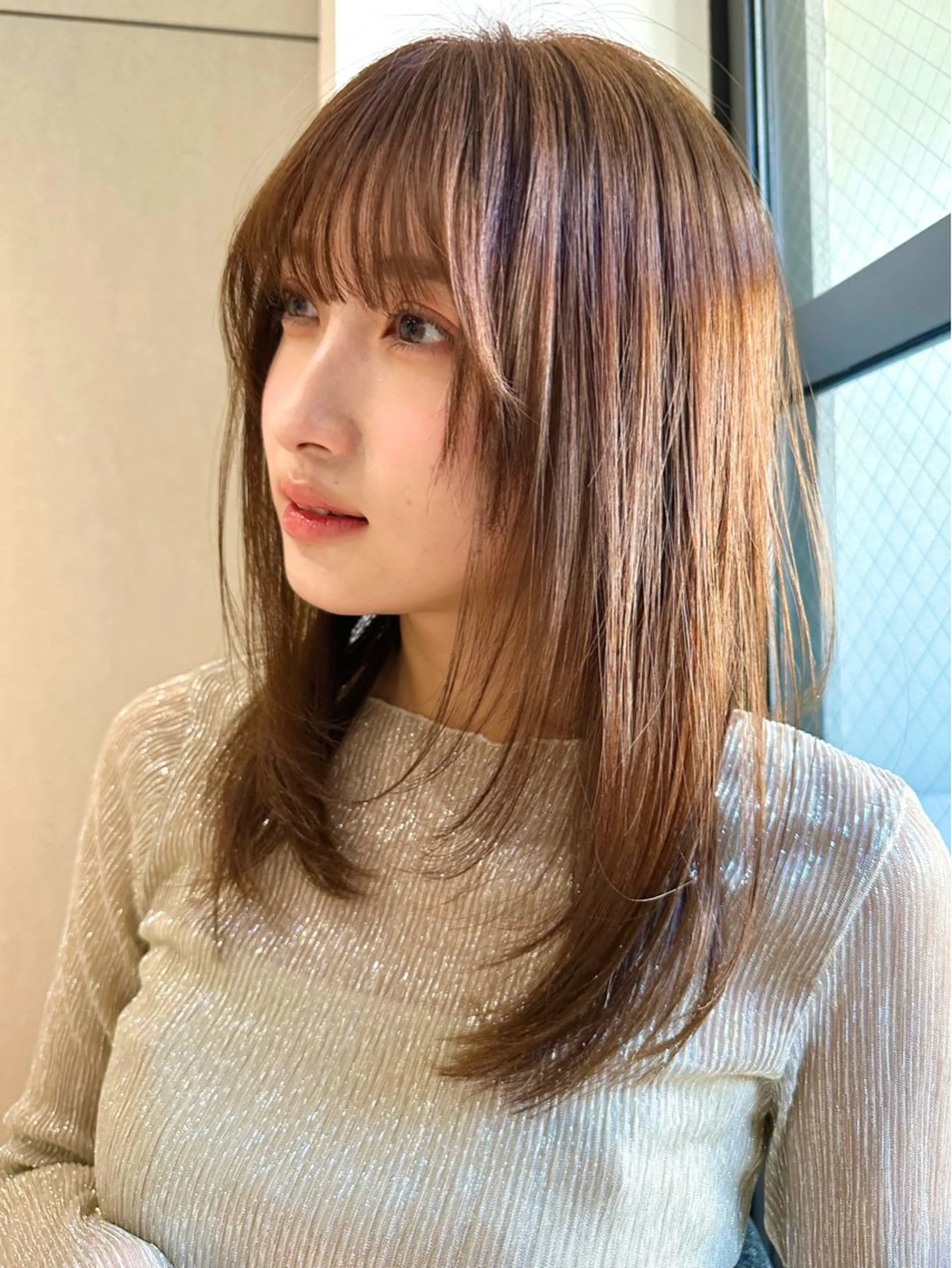 ミディアム カラー パーマ kazuki【顔周り ×レイヤーカット】のヘアスタイル