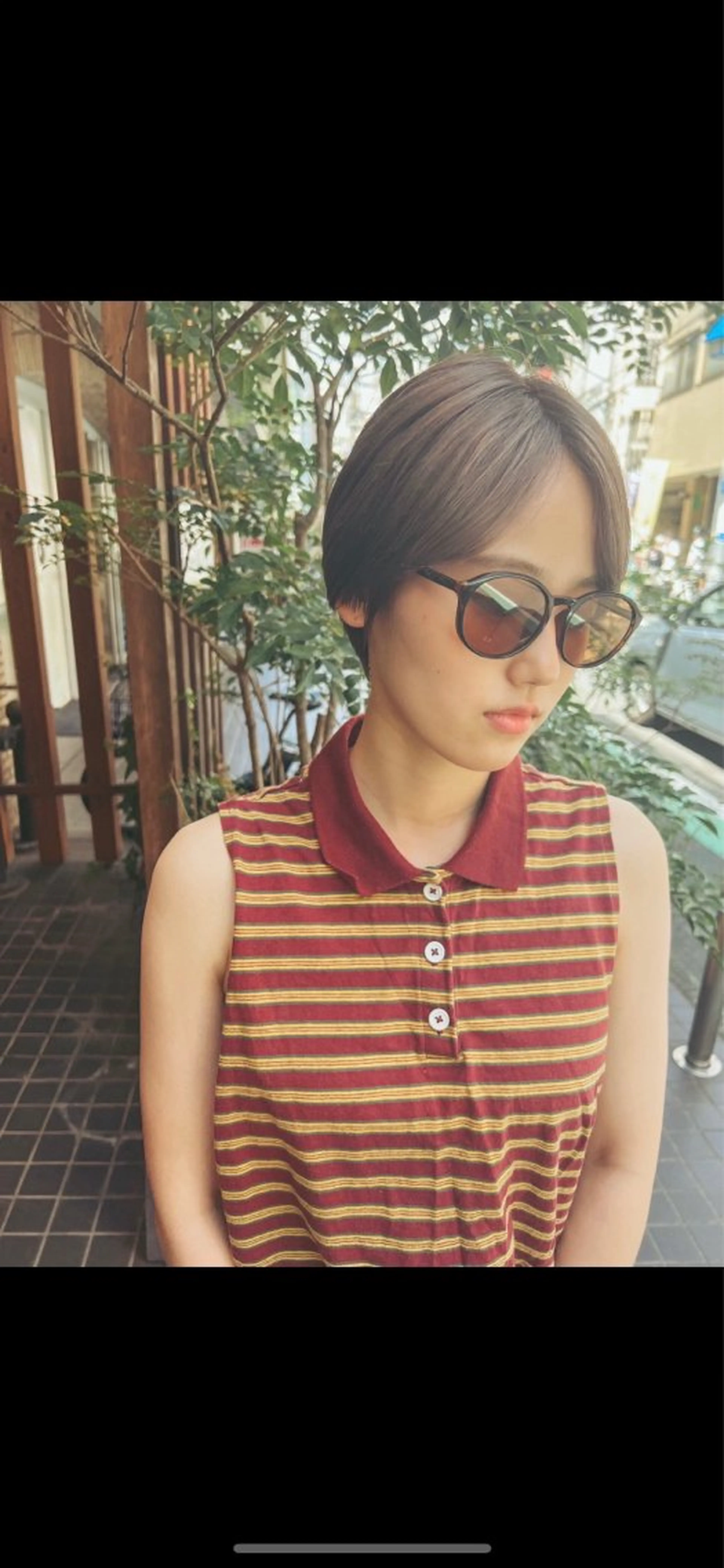 ショート カラー ベージュカラー ブリーチ ショートヘア カット ヘアカラー つくばUtooe's 副店長　寺沢颯のヘアスタイル