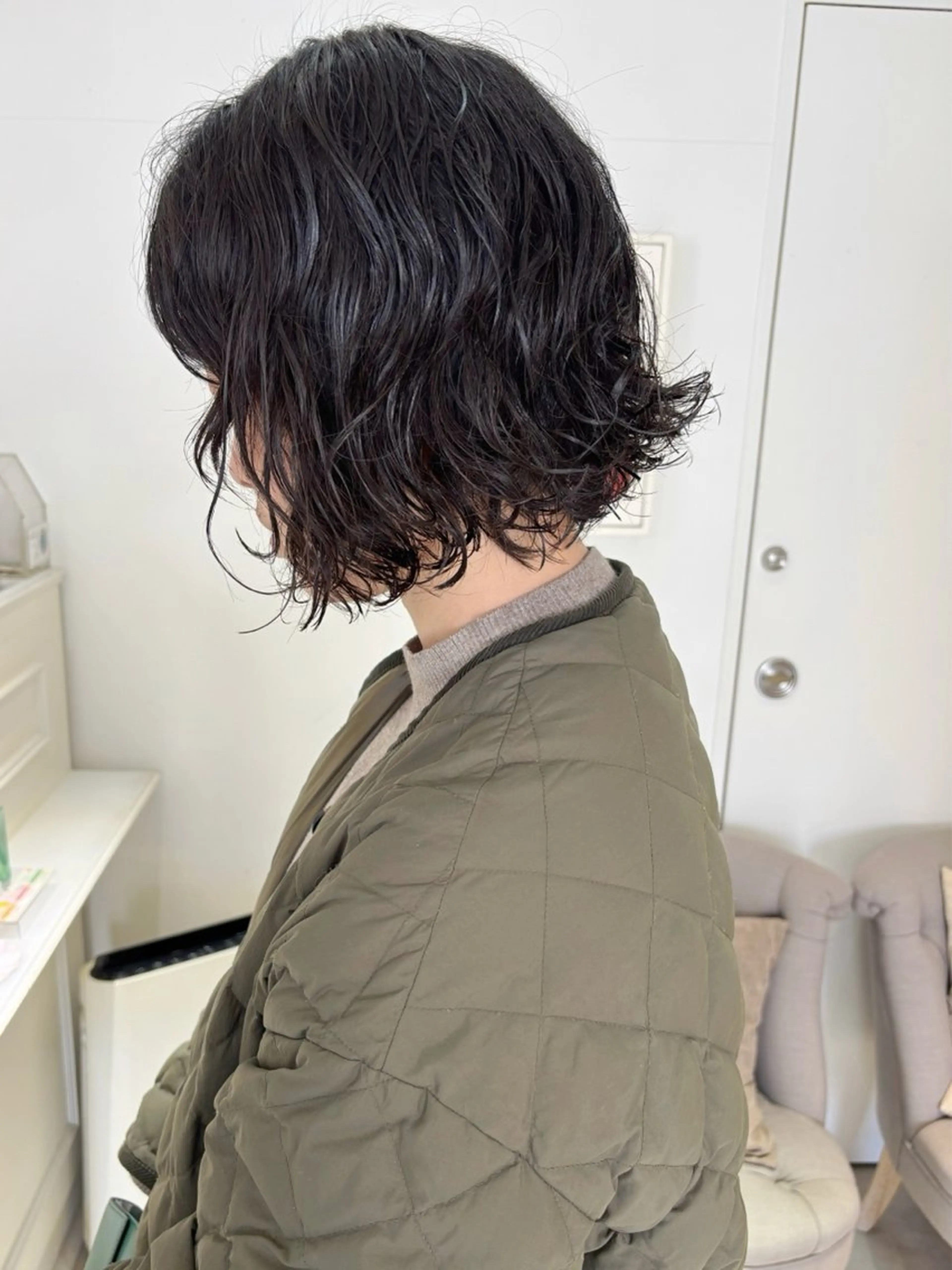 ショート パーマ カット パーマ トリートメント 齋藤 咲のヘアスタイル