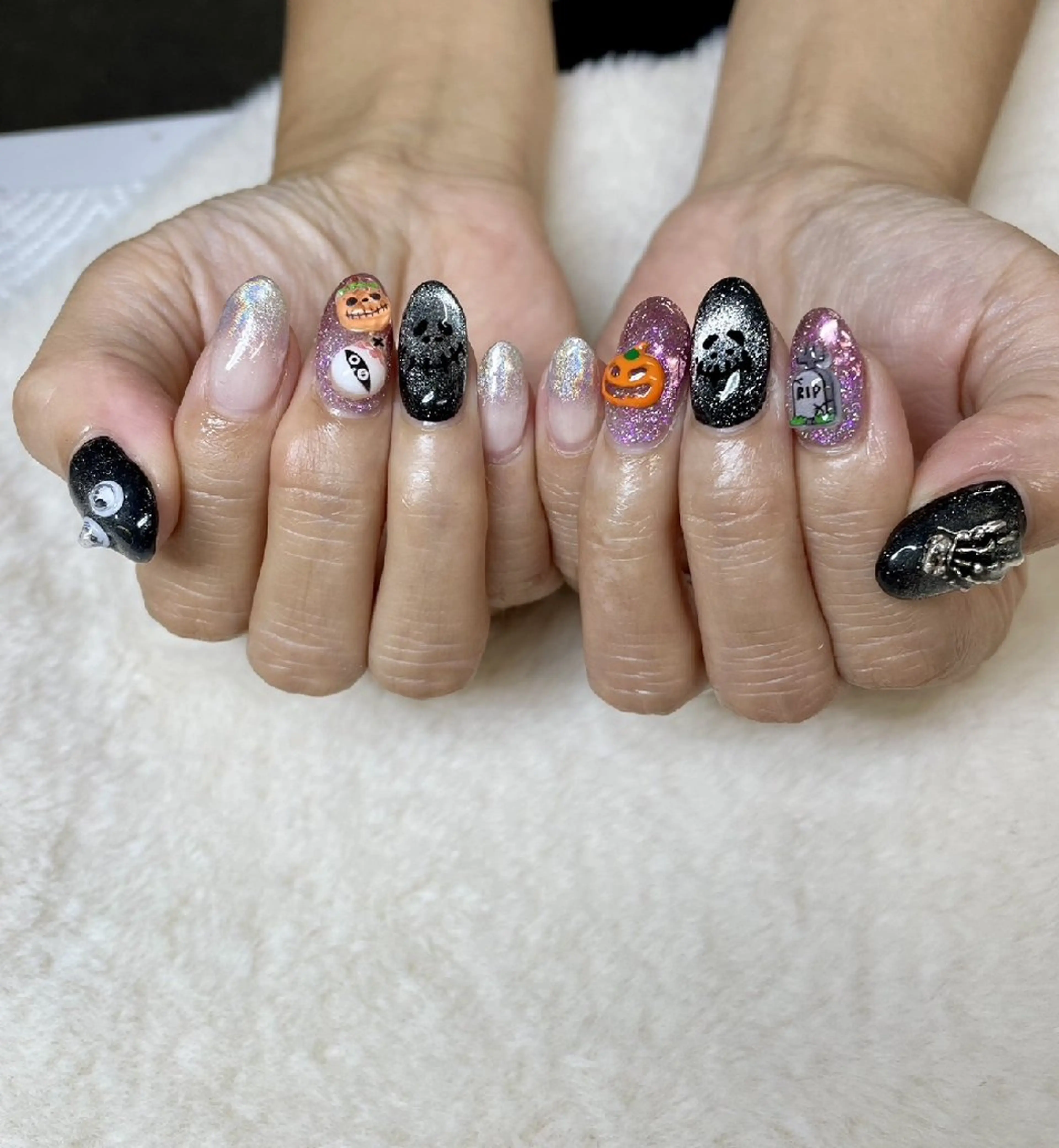 ネイル アートネイル フラッシュネイル マグネットネイル ハンドネイル ハンドケア 心斎橋Salon Epokkuのネイルデザイン