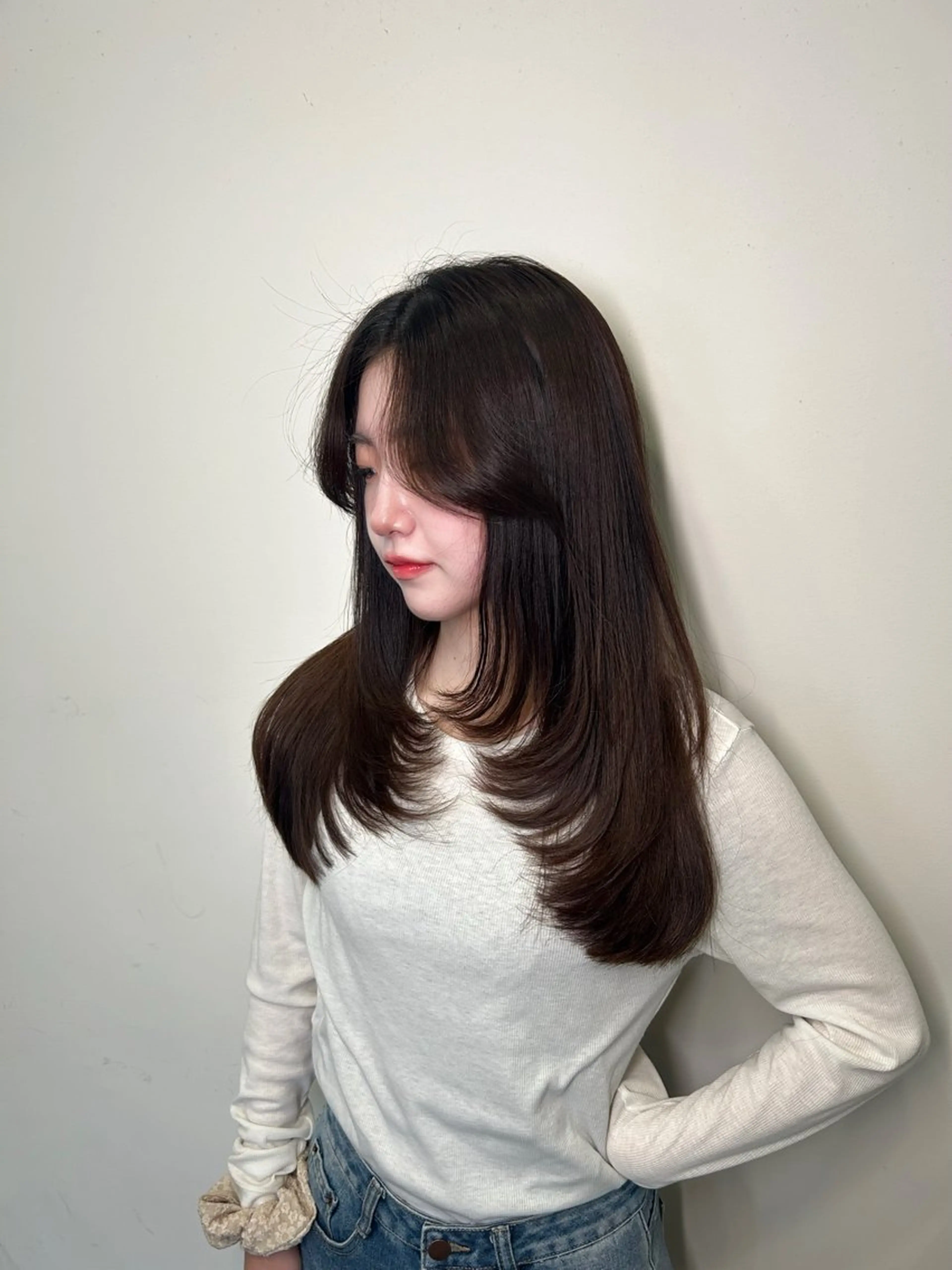 ロング カラー YUI レイヤー/韓国ヘアのヘアスタイル