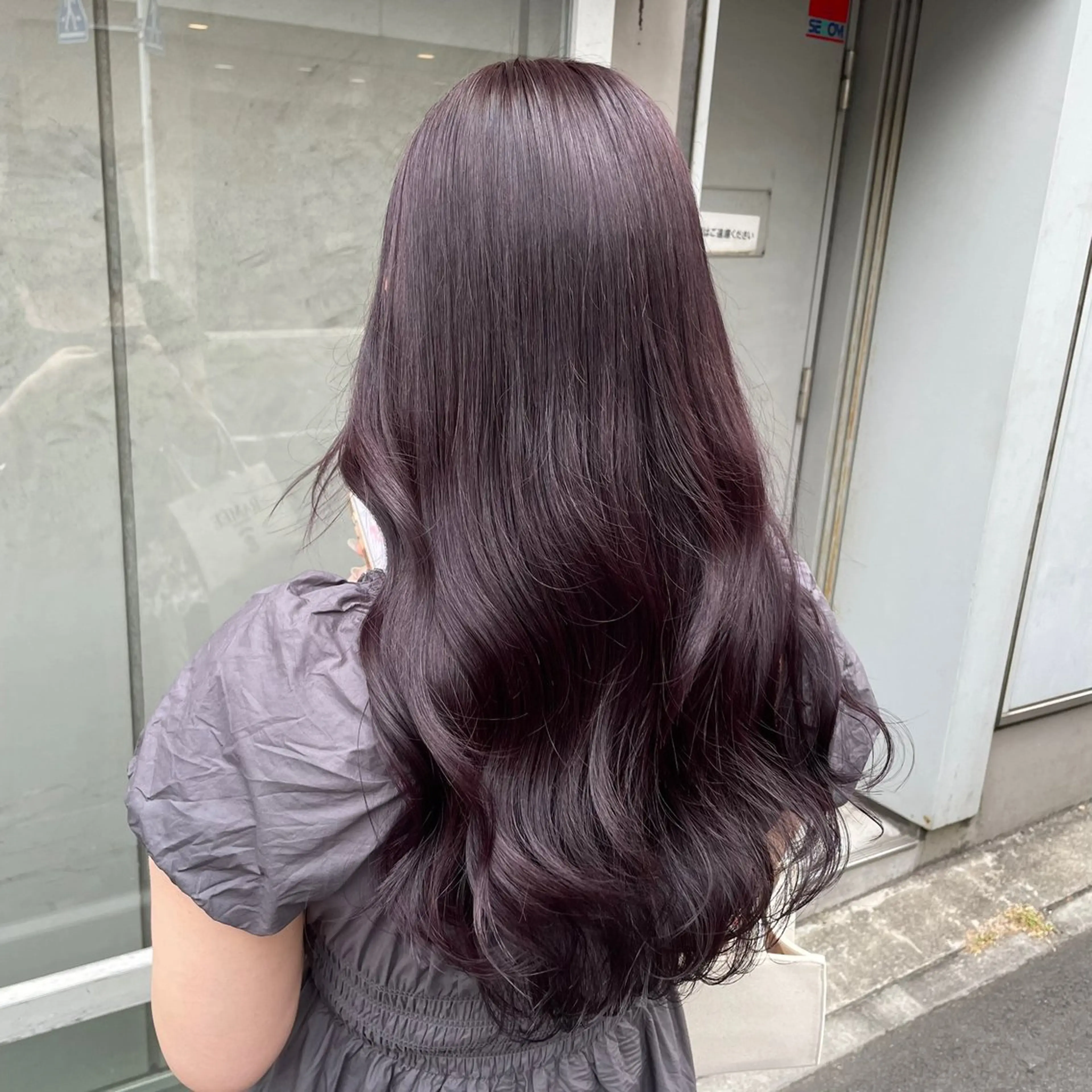 セミロング カラー 大人っぽ♡上品な暖色 ♡ブリーチなし♡のヘアスタイル