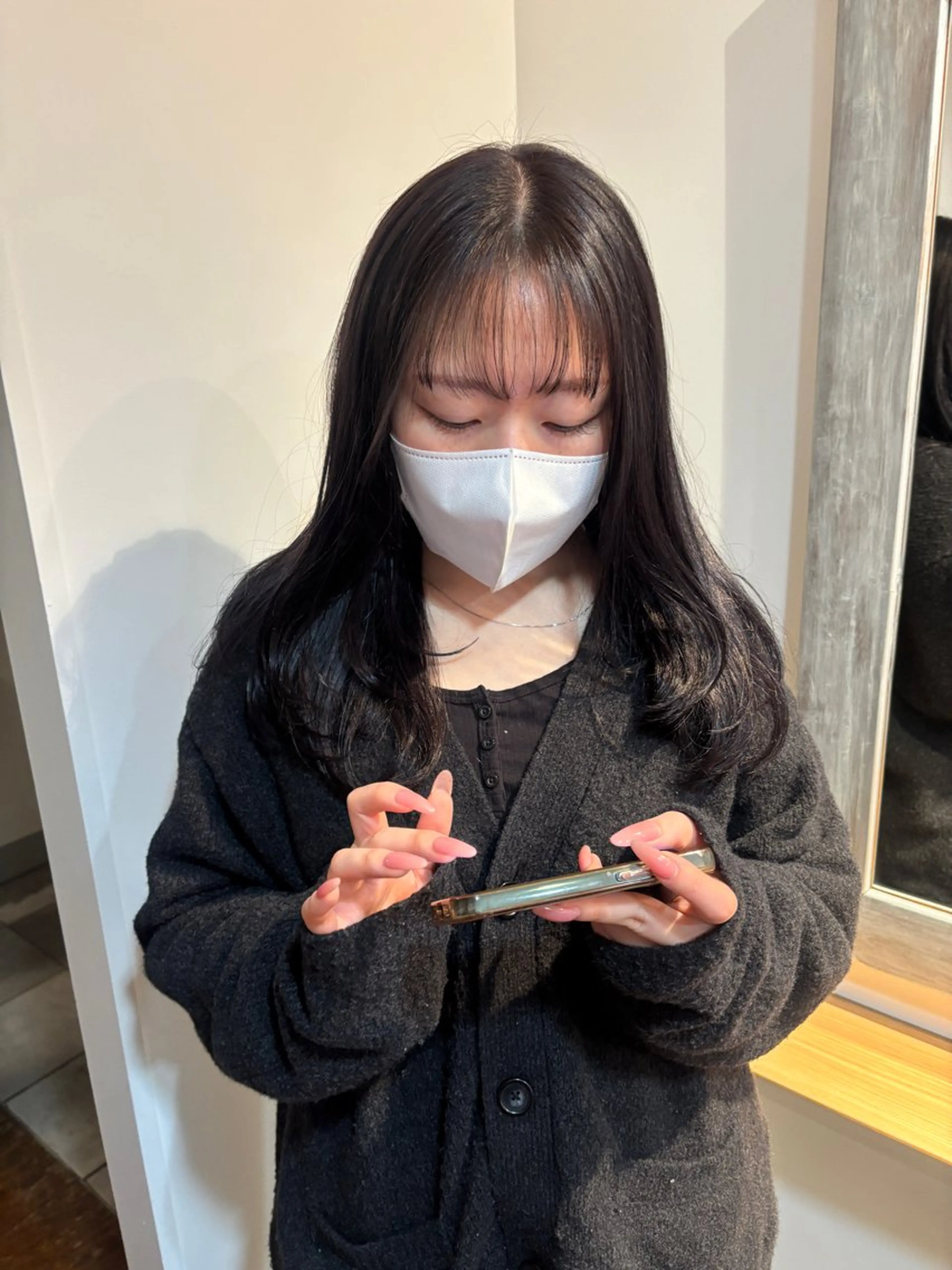 ロング パープルカラー レイヤーカット 榎本 紀美／カット募集中のヘアスタイル