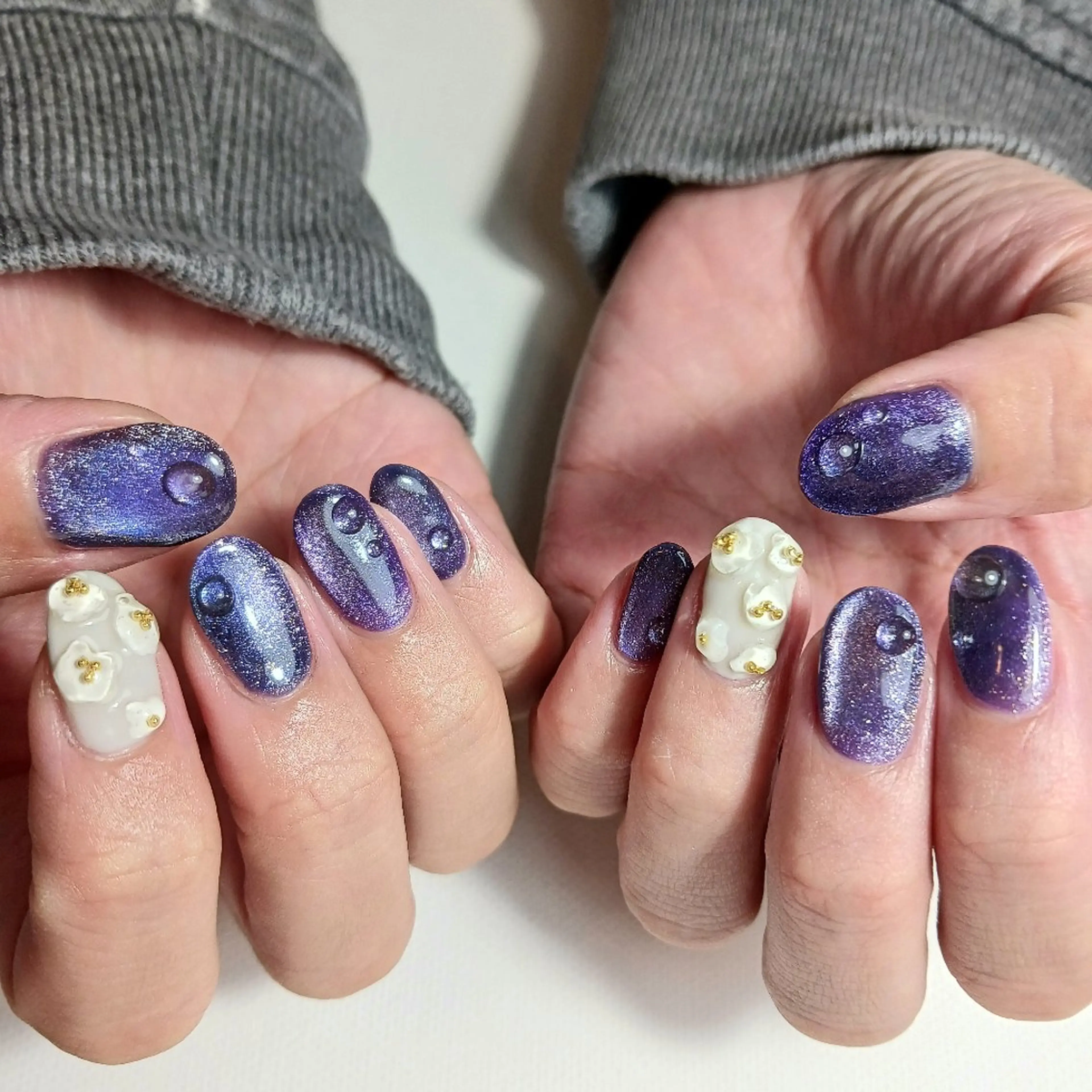 ネイル ジェルネイル マグネットネイル 持ち込み ハンドネイル owlnail /持込みデザイン専門のネイルデザイン