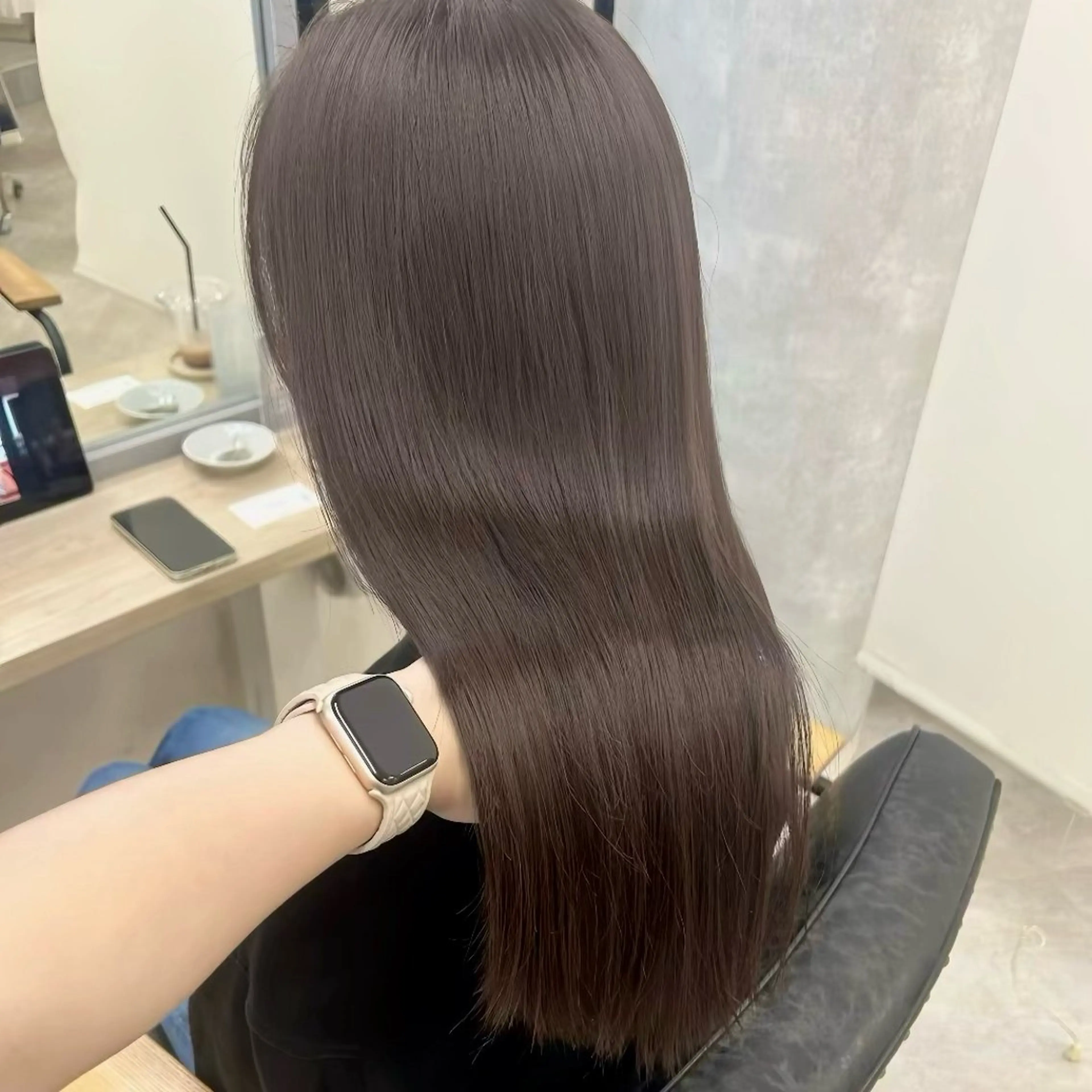 ロング カラー カット ヘアカラー トリートメント otoha✳︎ くすみカラーのヘアスタイル