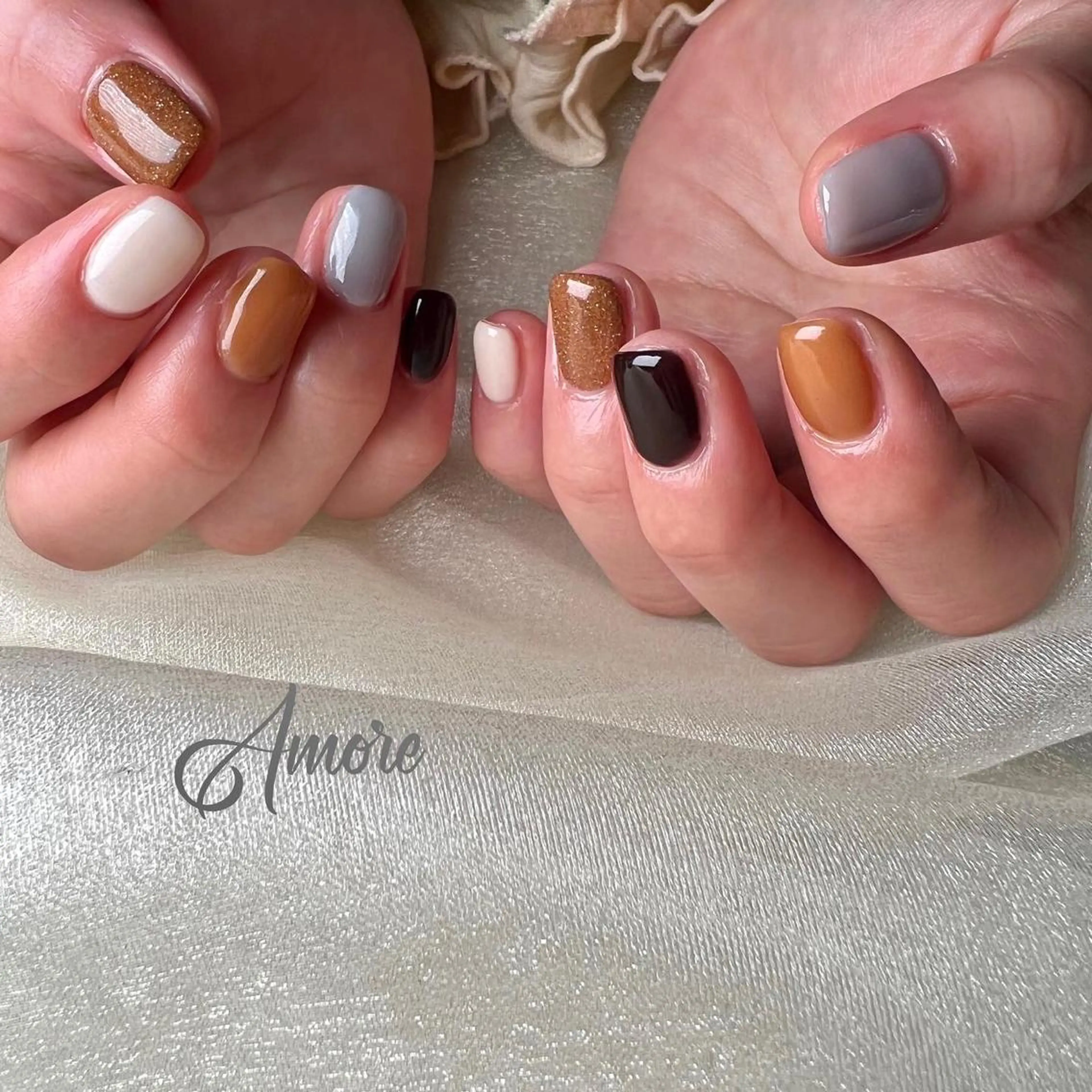 ネイル ジェルネイル ミラーネイル オフィスネイル パラジェル You kyehwaのネイルデザイン