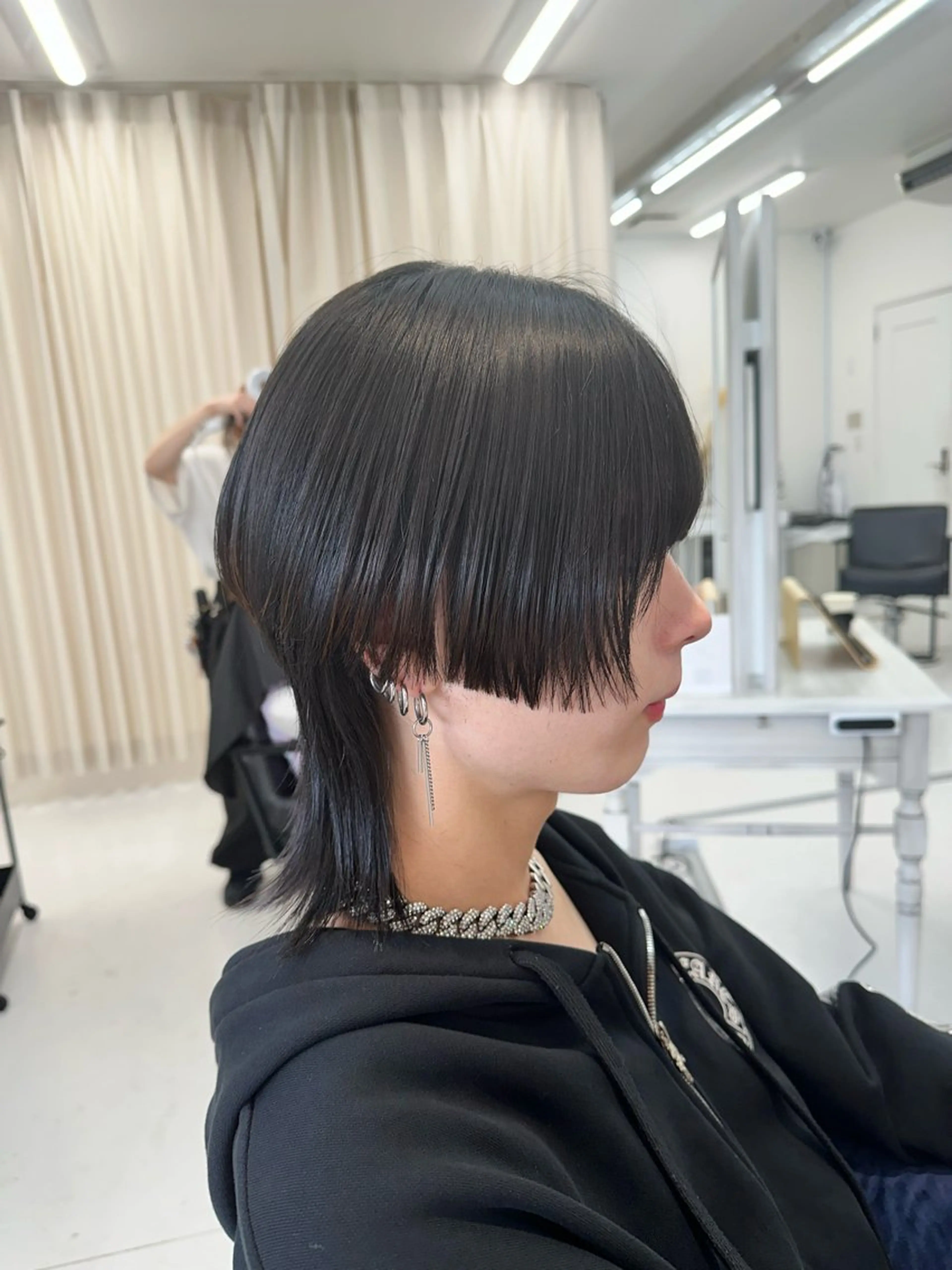 ミディアム カラー パーマ ヘアアレンジ メンズ キッズ 北川大輔🌟 小顔レイヤーカットのヘアスタイル