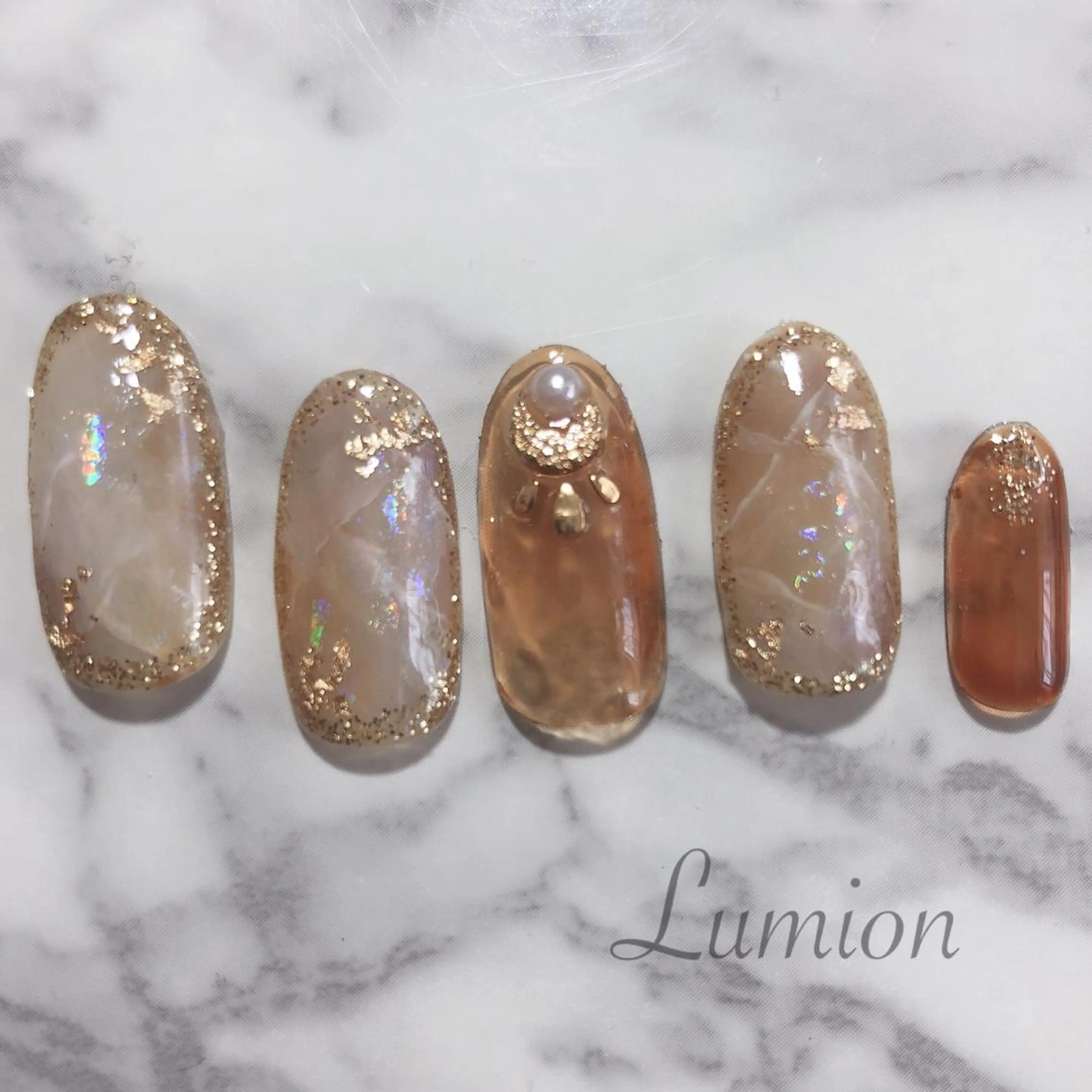 ネイル 大理石ネイル(マーブル) ハンドネイル nailroom Lumionのネイルデザイン