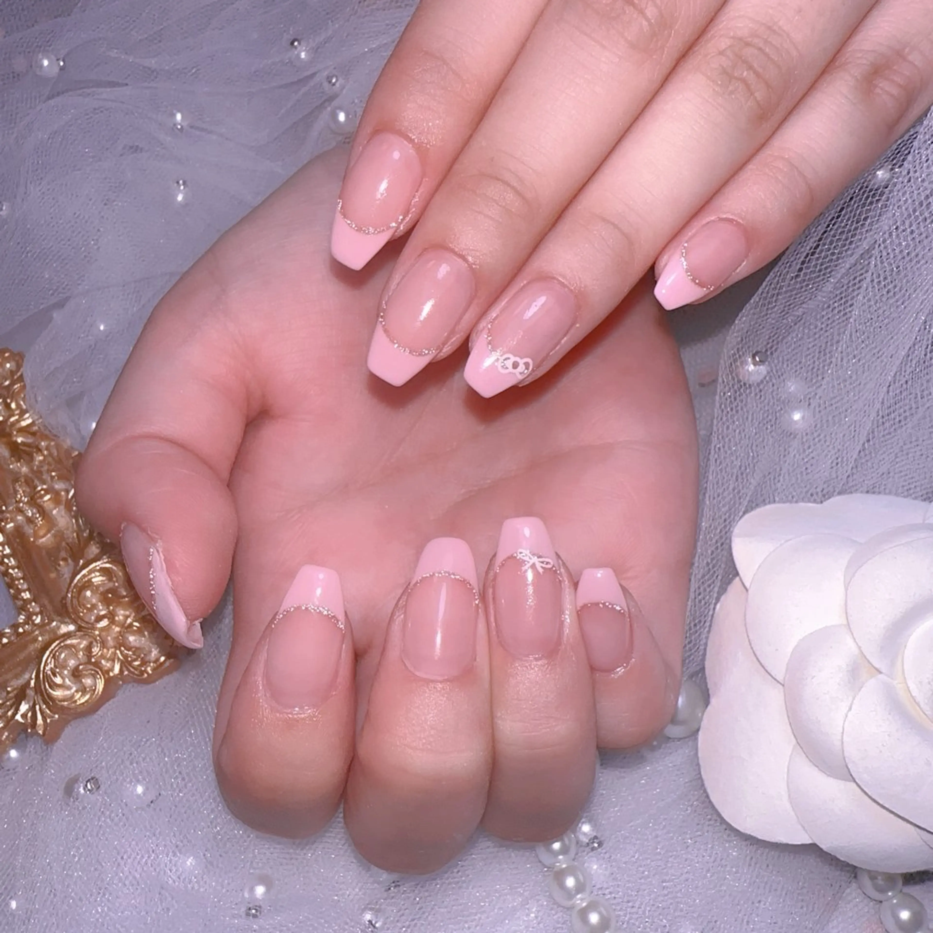 ネイル オーロラネイル フットネイル 韓国ネイル ラメ(グリッター) ラメグラデーション ハンドネイル Belle nail salon 新小岩のネイルデザイン