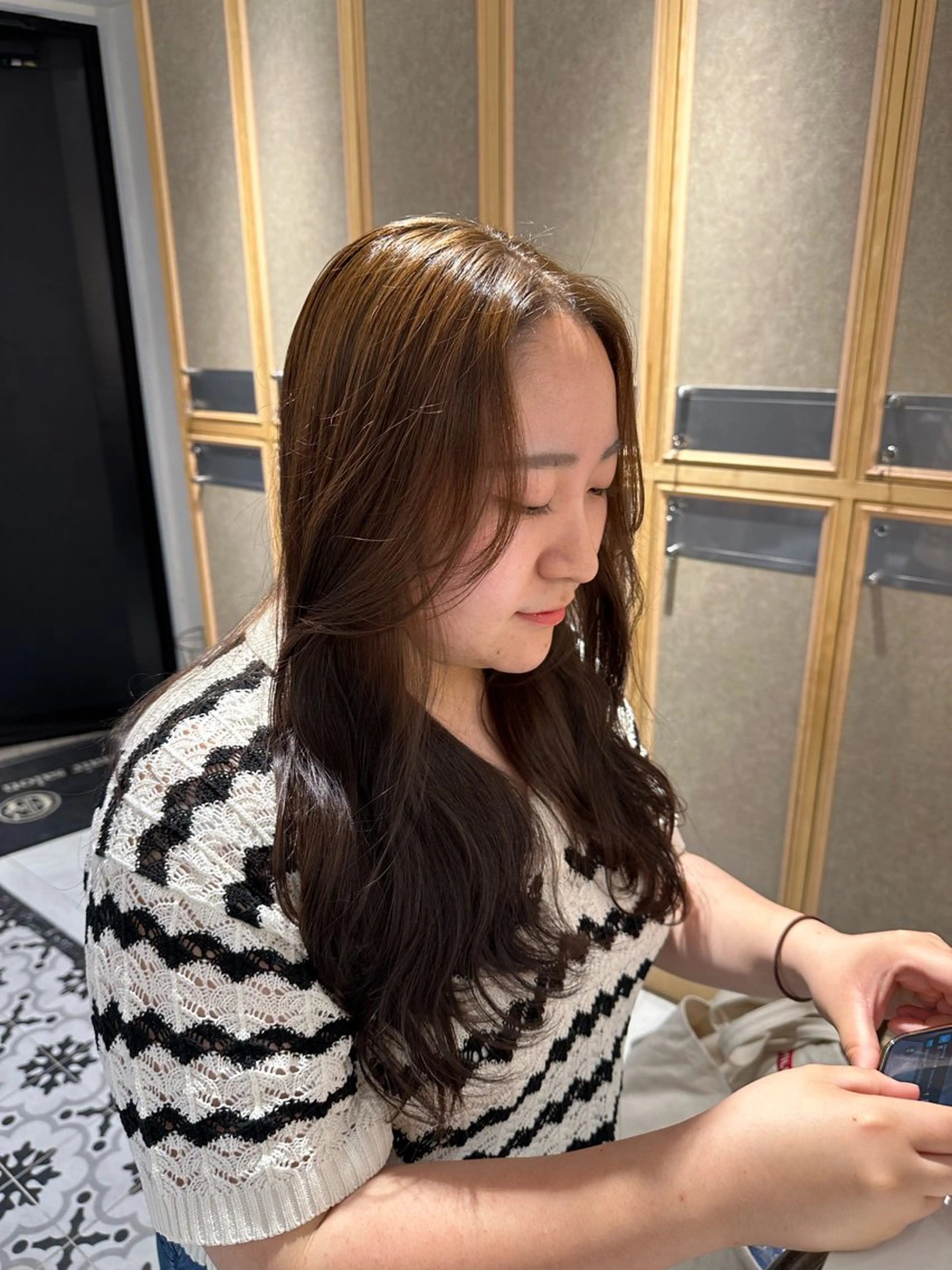 ロング カラー ヘアカラー トリートメント ヘッドスパ 艶髪/ロングモデル 募集🫧terukaのヘアスタイル