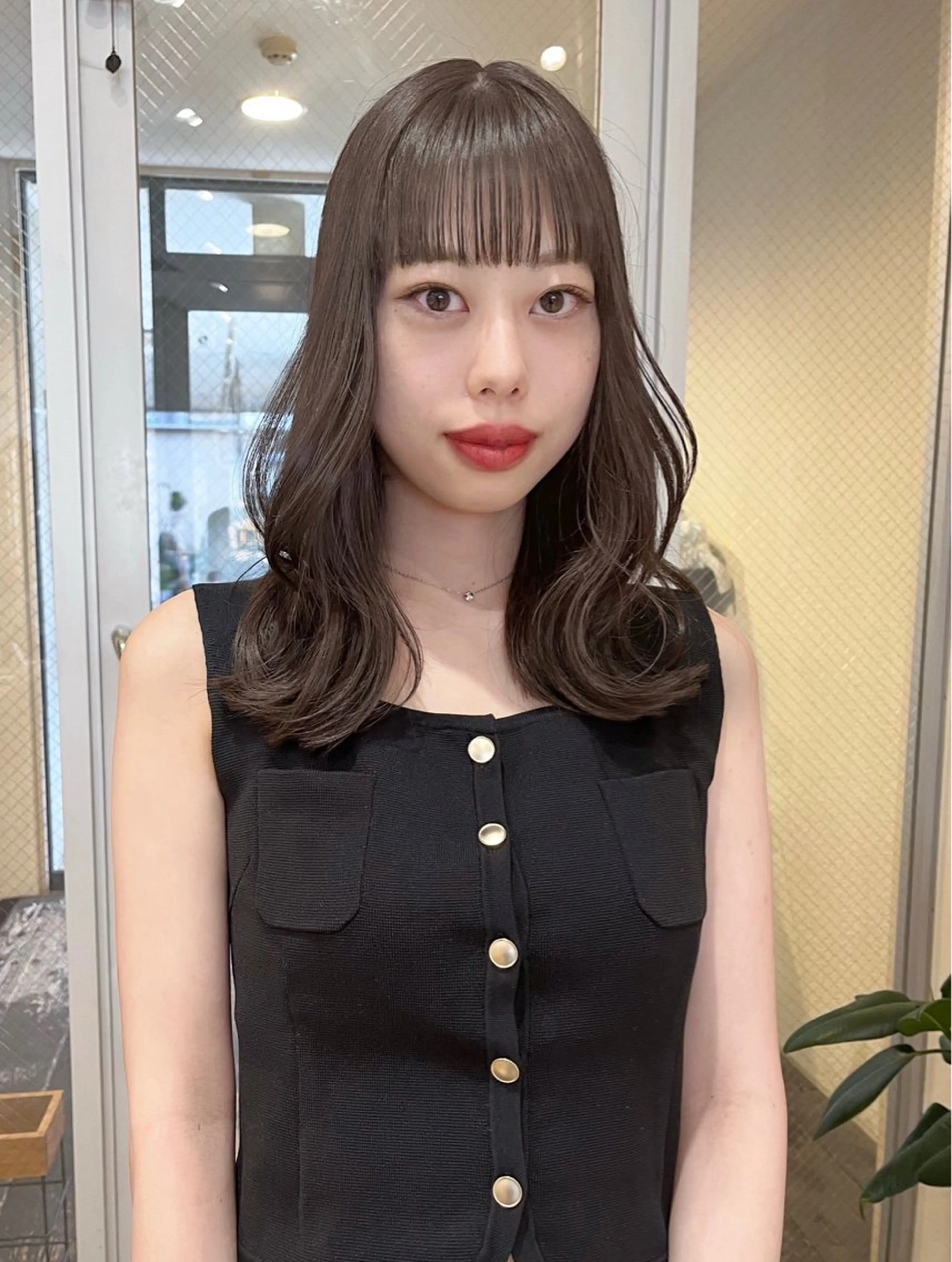 セミロング カット ヘアカラー トリートメント nakahara madokaのヘアスタイル