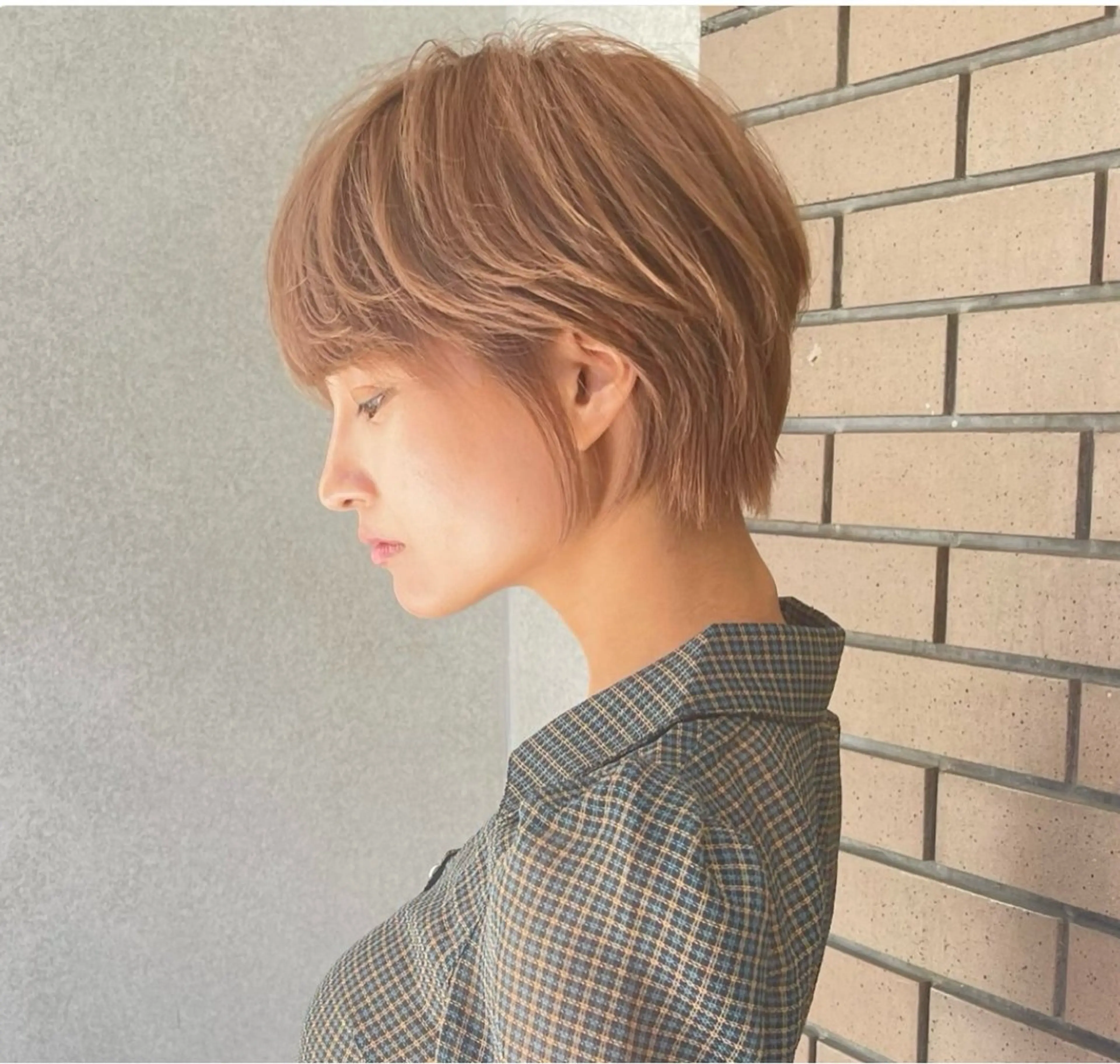 ショート カラー ベージュカラー ブリーチ 艶カラー/ヘアセット 着付け　ふうか　渋谷のヘアスタイル