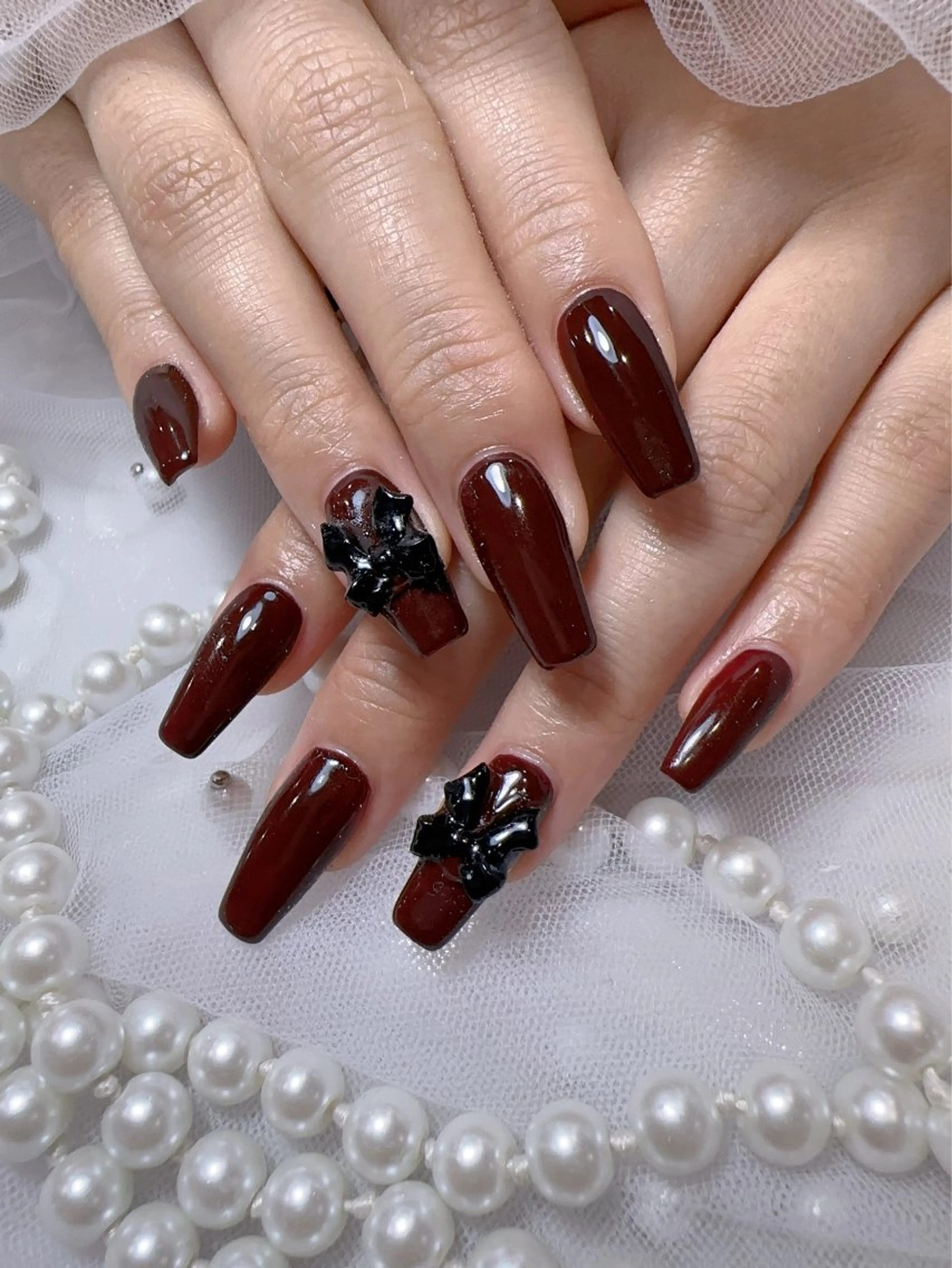 ネイル アートネイル フラッシュネイル フレンチネイル ジェルネイル ガラスフレンチ ハンドネイル You&Me Miyuのネイルデザイン