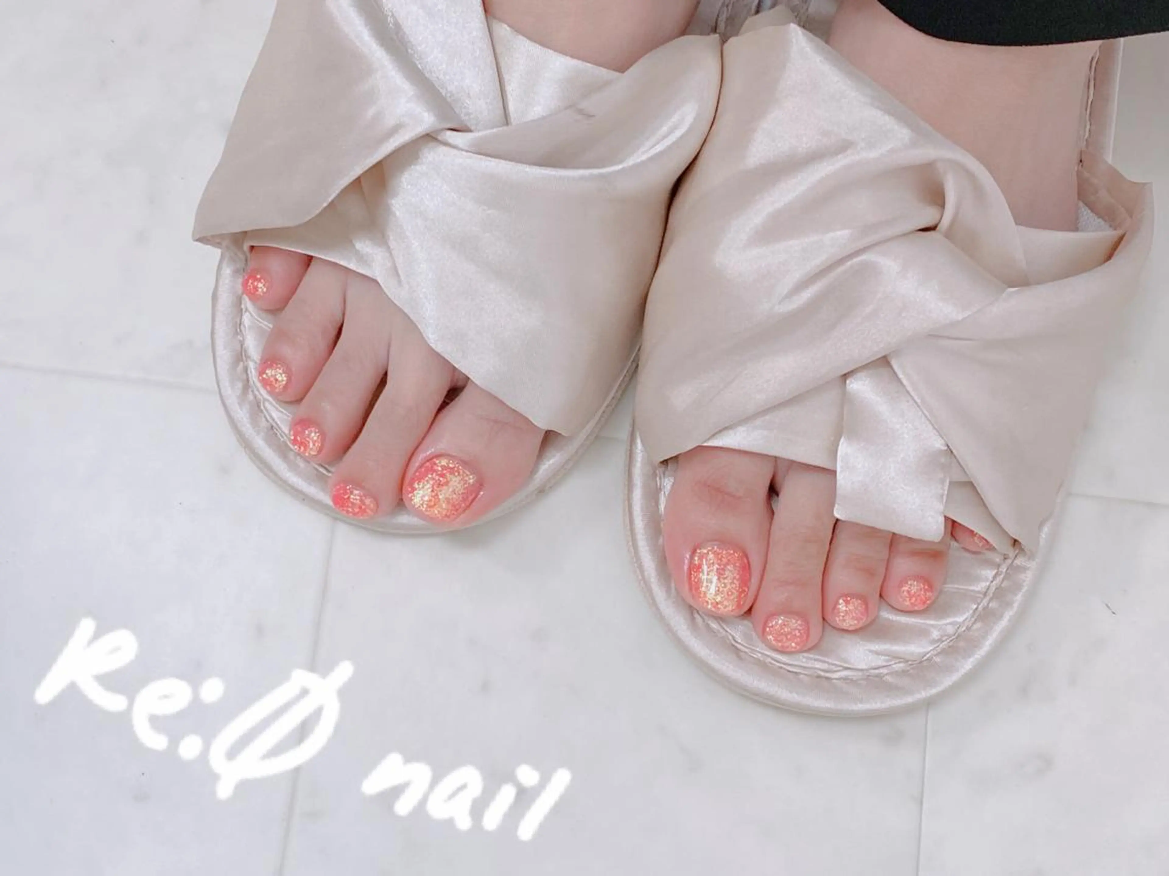 フットネイル🩴ワンカラー🏝🩵ྀིの写真