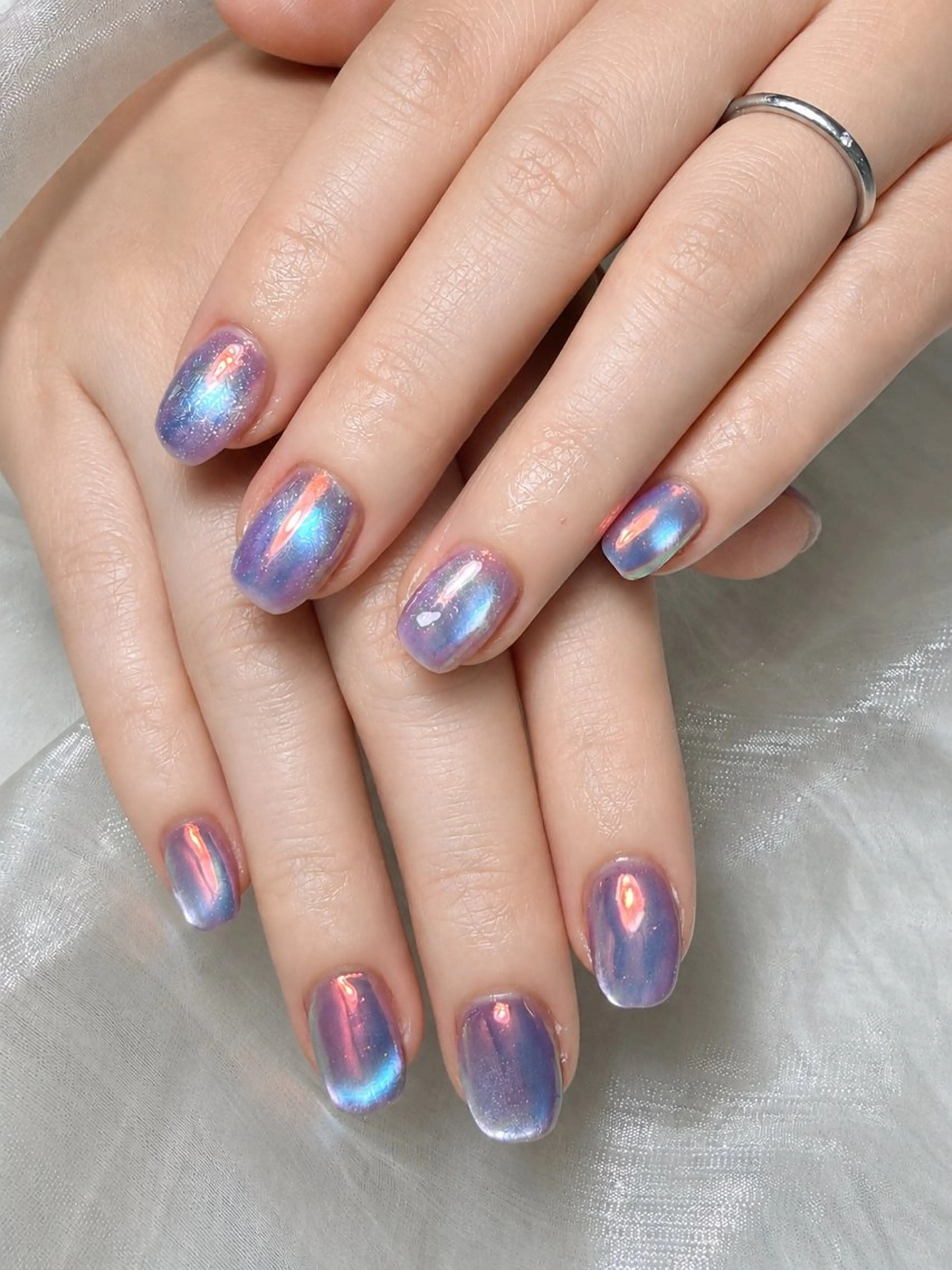 ネイル オーロラネイル ミラーネイル ハンドネイル Nail Salon Anのネイルデザイン