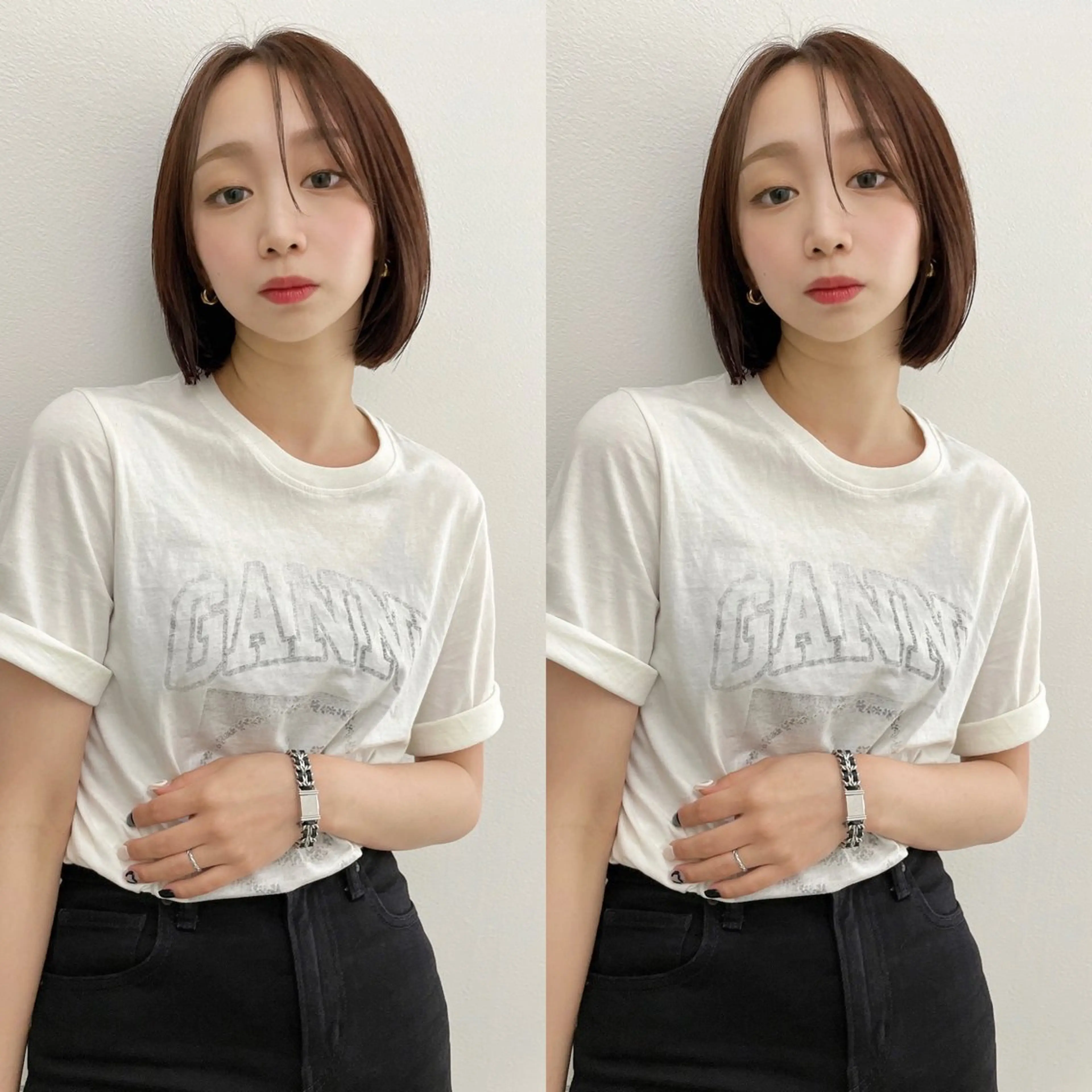 ミディアム カラー カット ヘアカラー トリートメント 髪質改善will hairdesignのヘアスタイル