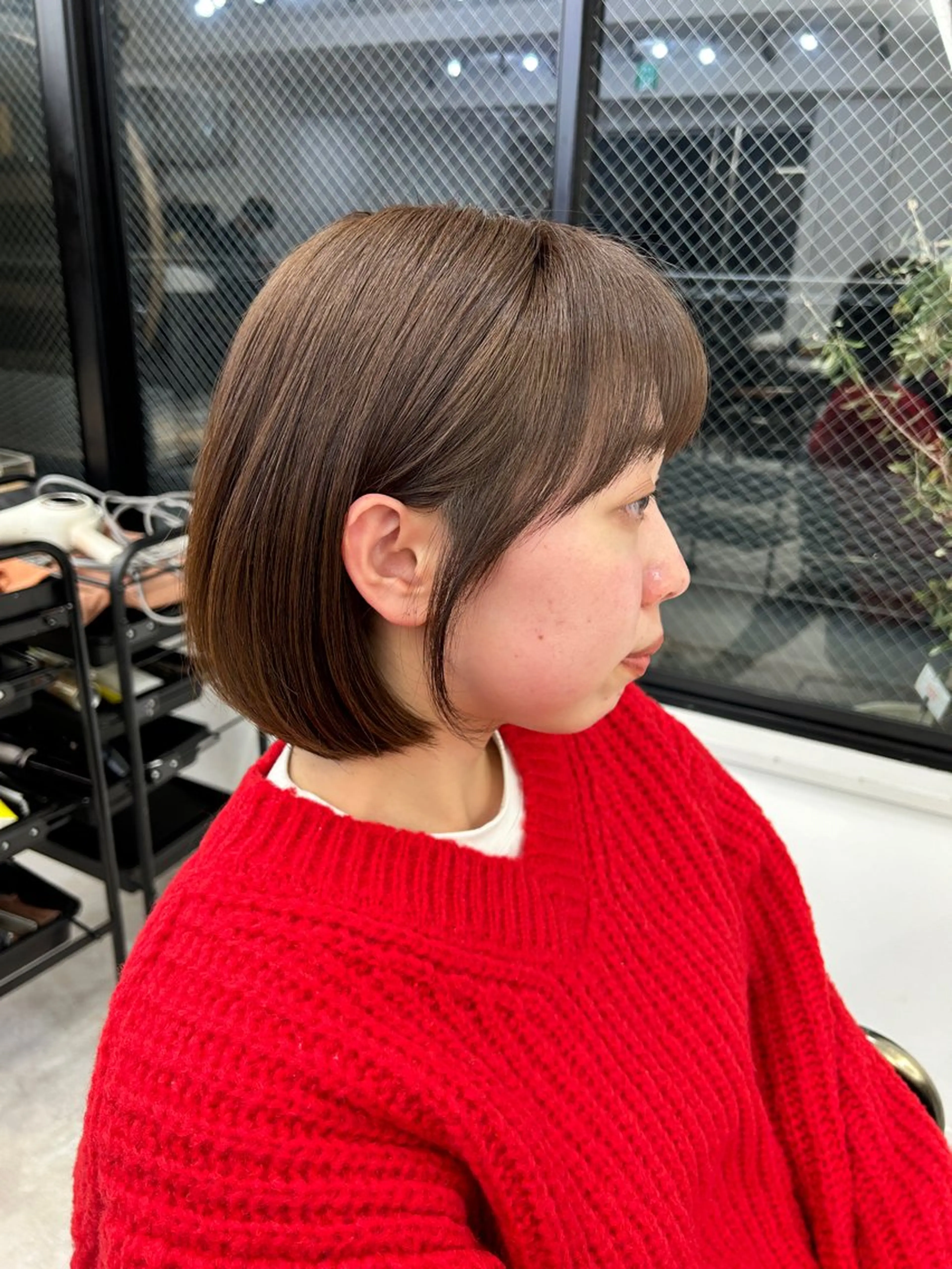 ショート カット ヘアカラー トリートメント わかまつ　ももみ 🕊️/顔周りカットのヘアスタイル