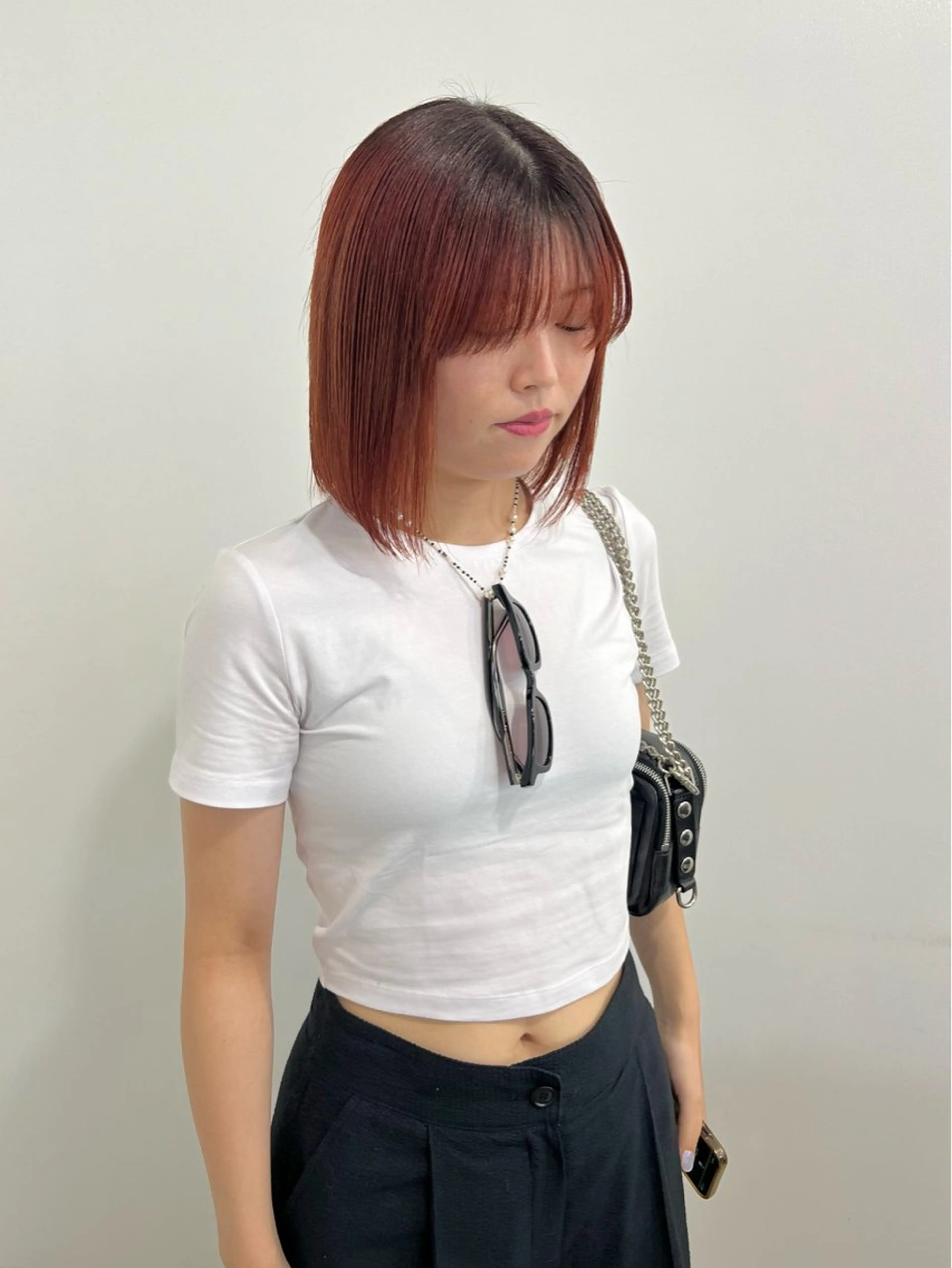 ミディアム カラー ヘアカラー トリートメント 🥃まろやかカラー/ ボブ🥃yujiroのヘアスタイル