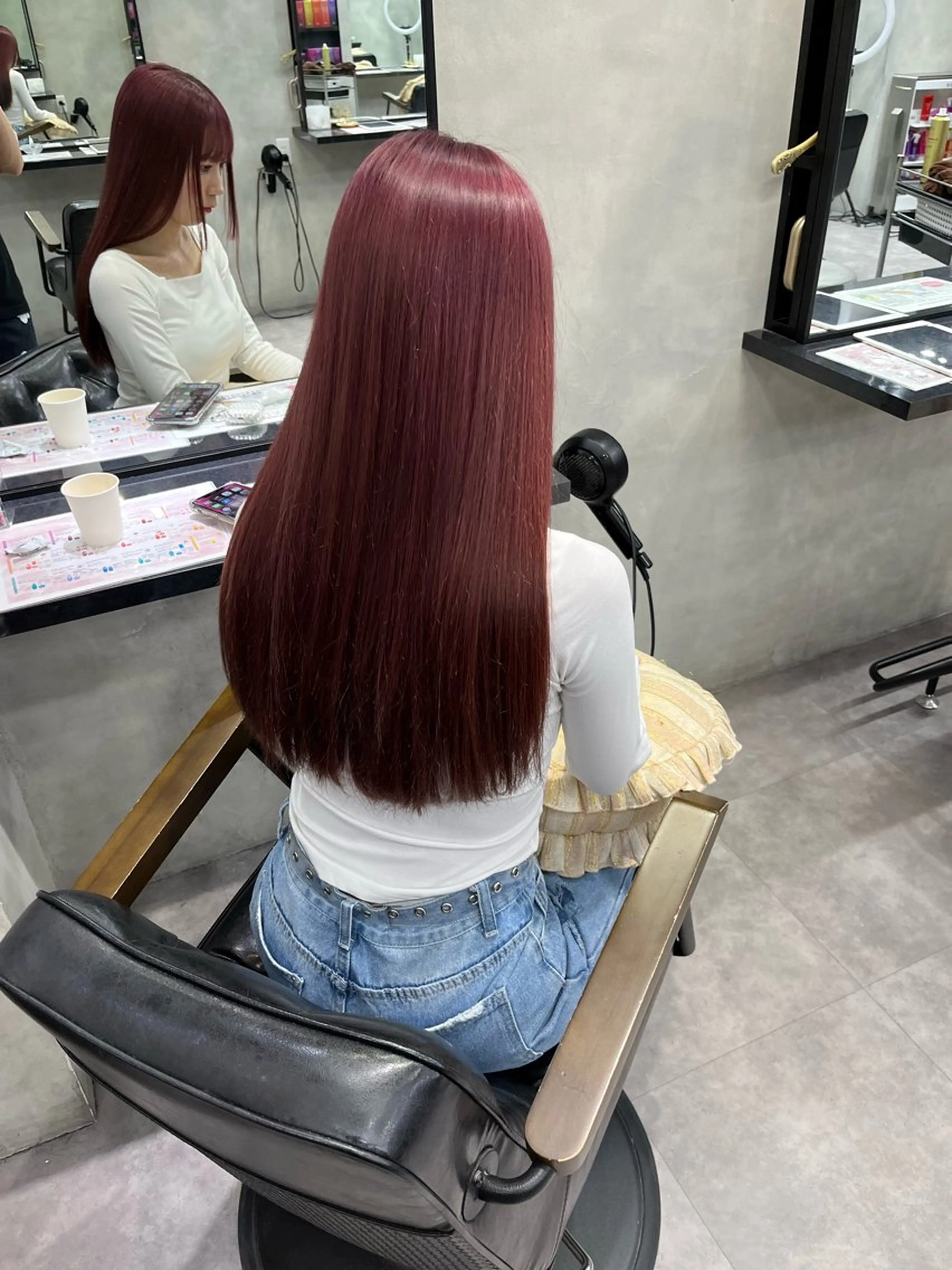 セミロング 濱川響太レディース カットモデルのヘアスタイル