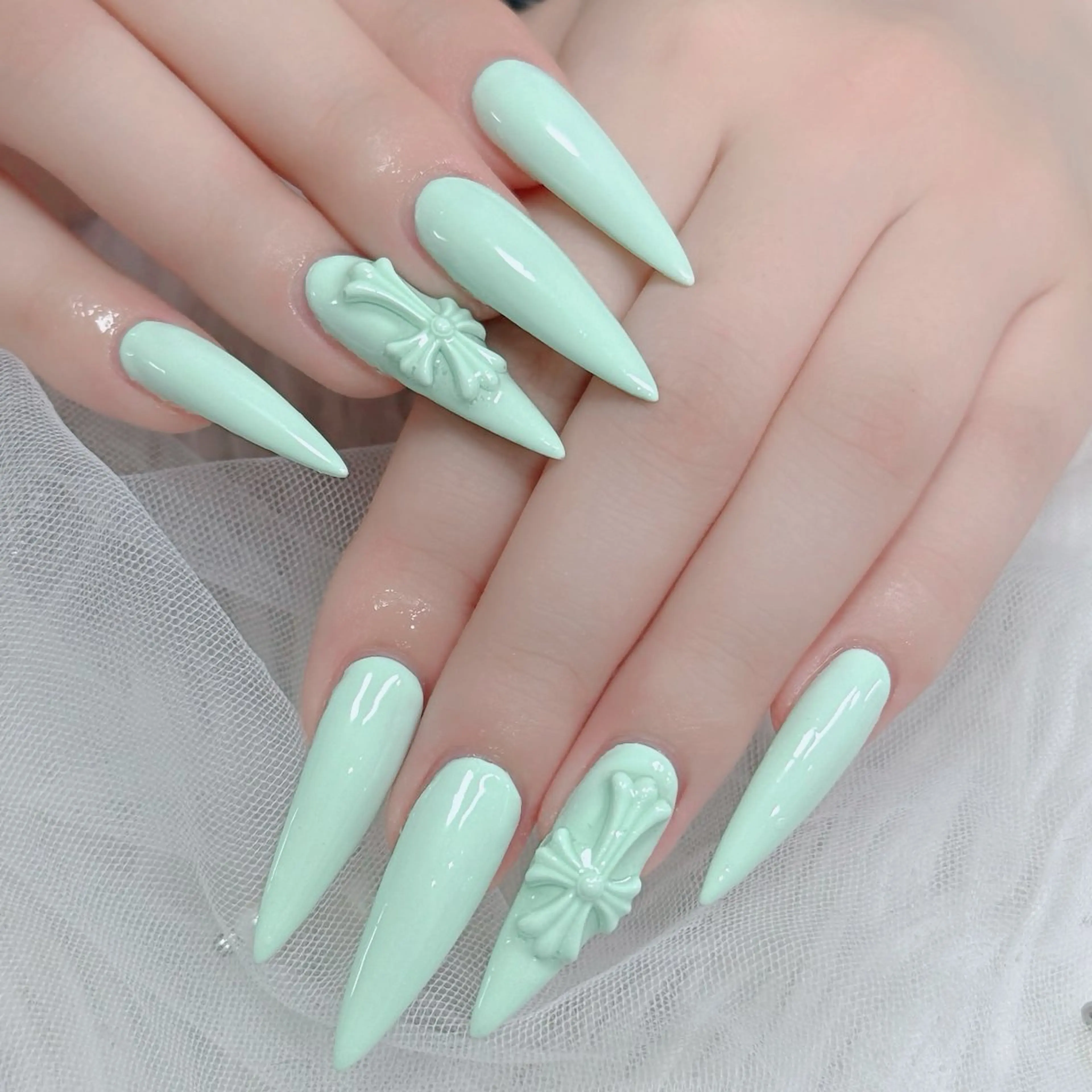ネイル フットネイル フレンチネイル グラデーション 韓国ネイル ロングネイル ハンドネイル Hani Nail Salonのネイルデザイン
