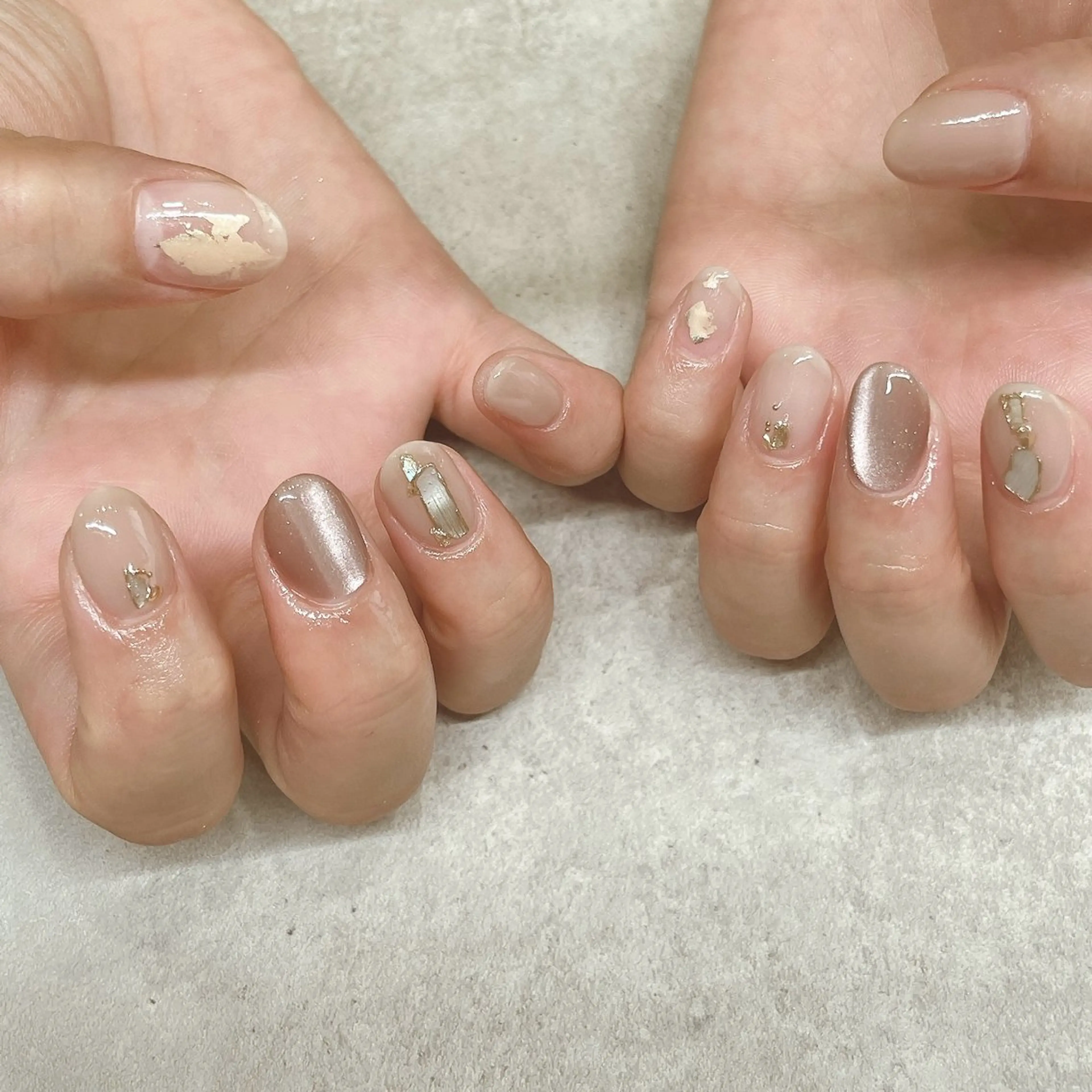 ネイル アートネイル 長さ出し ハンドネイル A85G ayakoのネイルデザイン