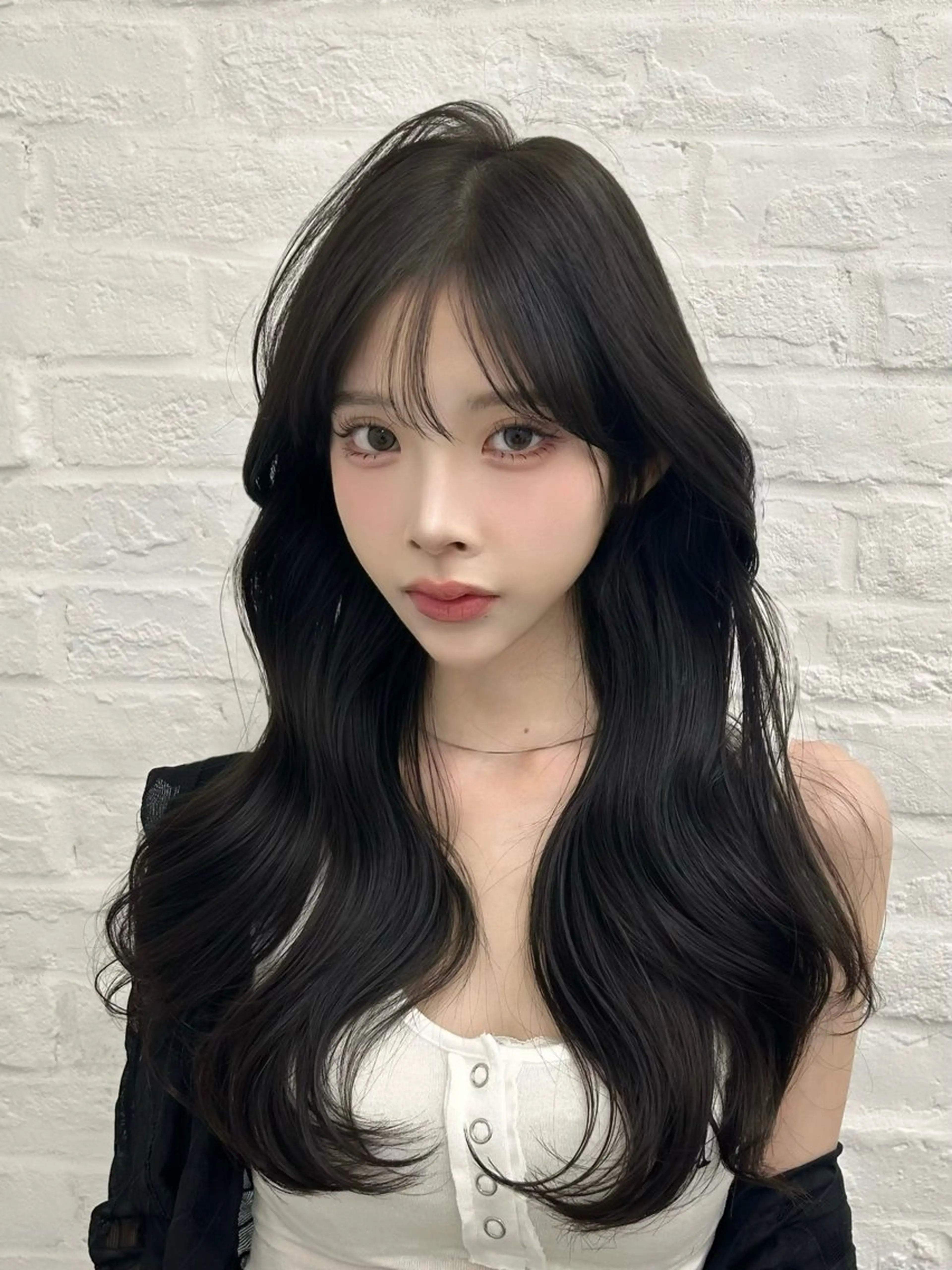 ロング カラー 透明感カラー 韓国風ヘア レイヤーカット カット ヘアカラー トリートメント 韓国ヘア/顔周り ヘアセット/加藤優里のヘアスタイル