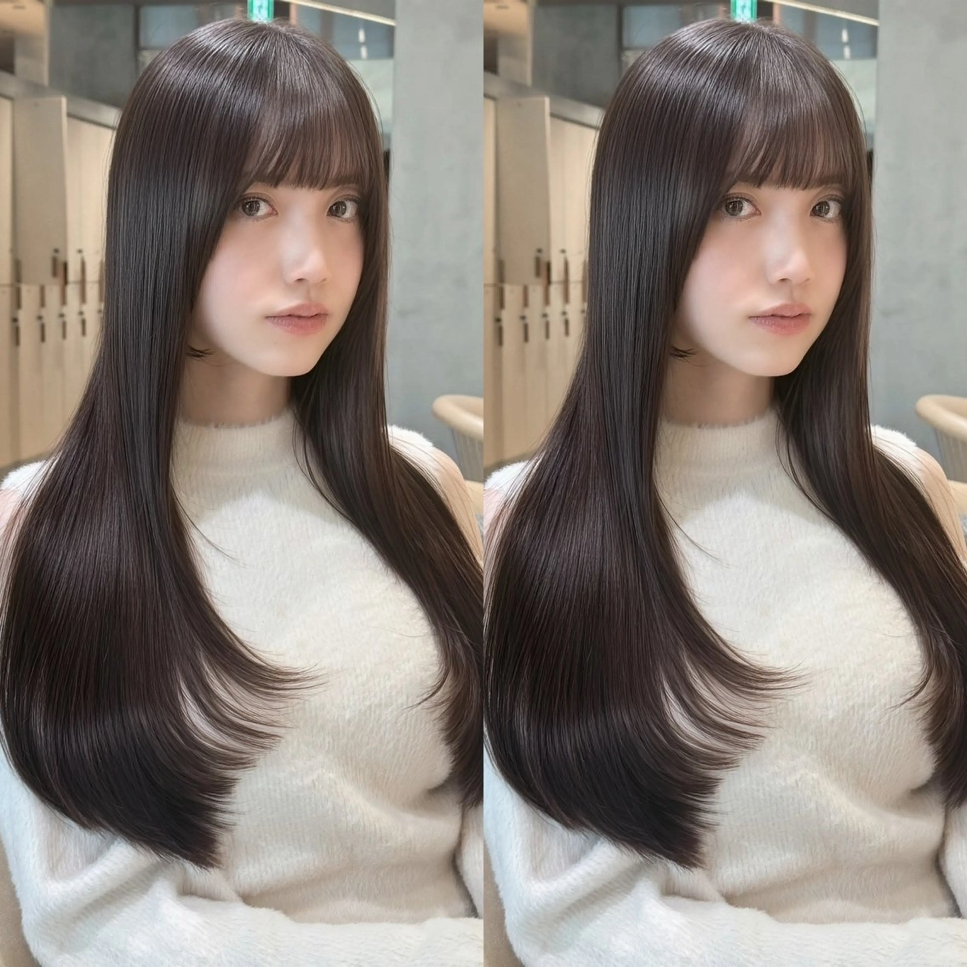 【女性のお悩みNo.1‼️】＋前髪縮毛矯正💎＋似合わせカット💎＋内部補修トリートメント✨の写真