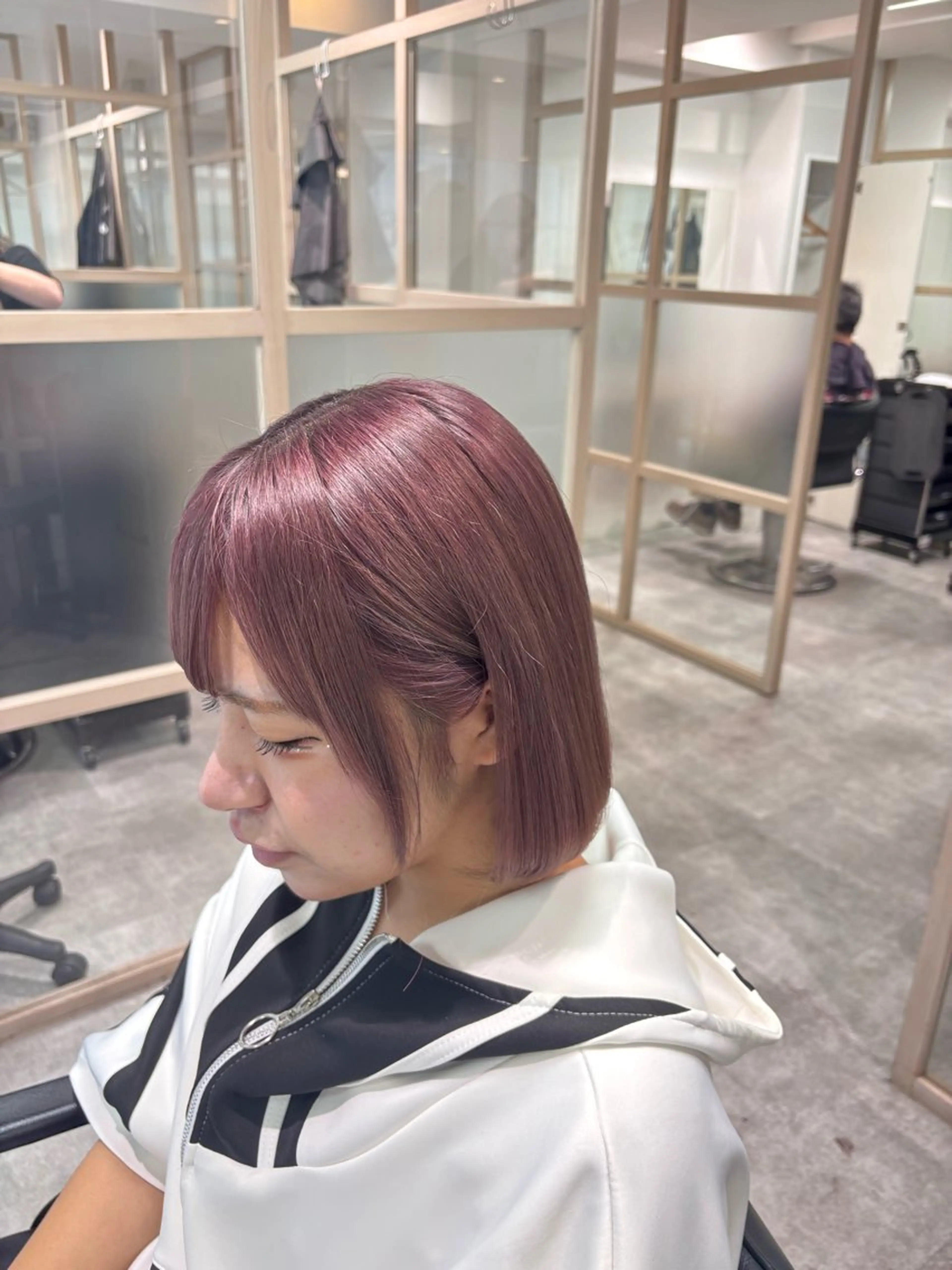 ショート カラー ブリーチ 透明感カラー ラベンダーカラー ピンクカラー ピンクラベンダー 🍒Sumire ／モデル募集中🍒のヘアスタイル