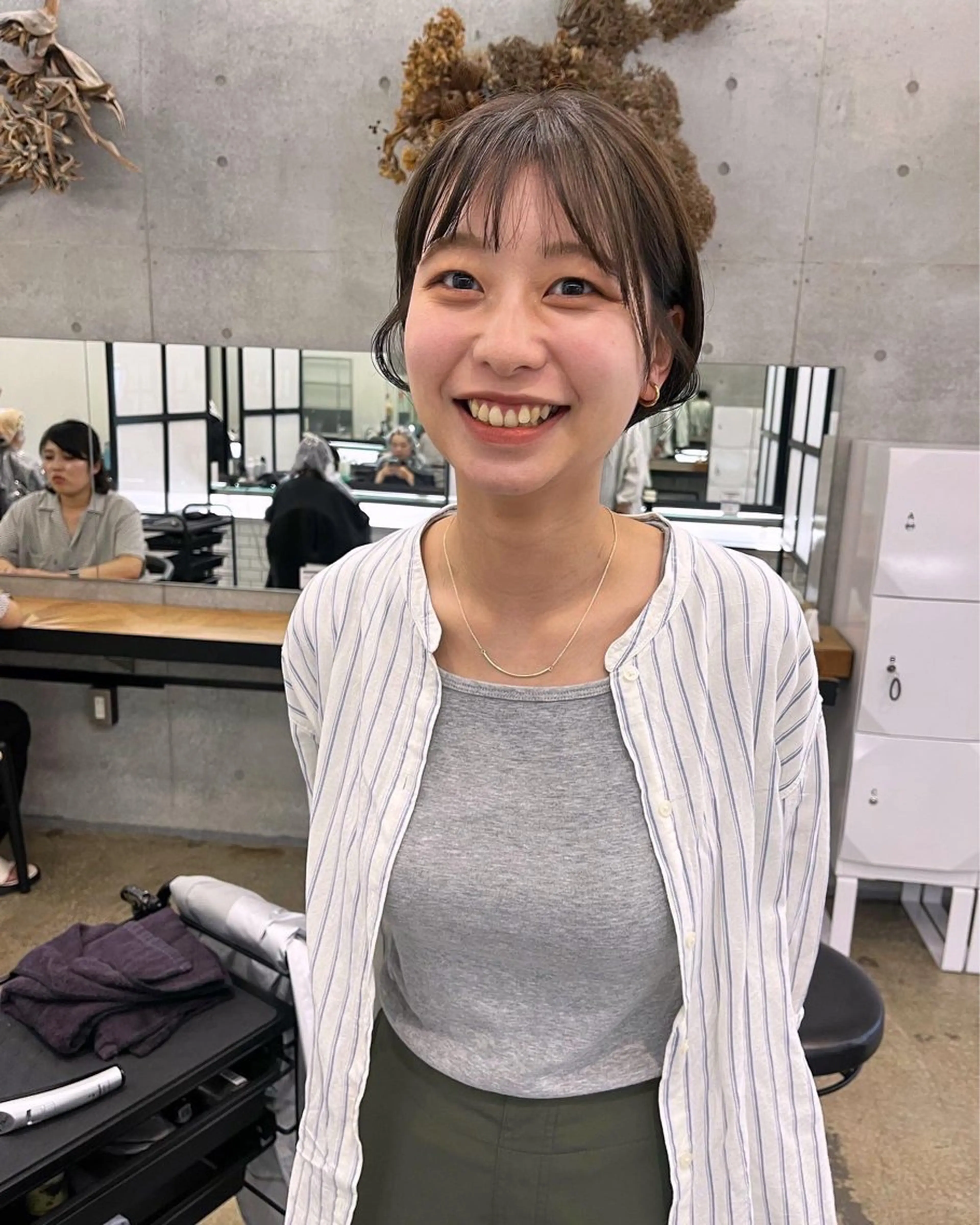 ショート カラー ベージュカラー 透明感カラー カット ヘアカラー トリートメント 暖色カラー/ピンク カラー/HARUKAのヘアスタイル