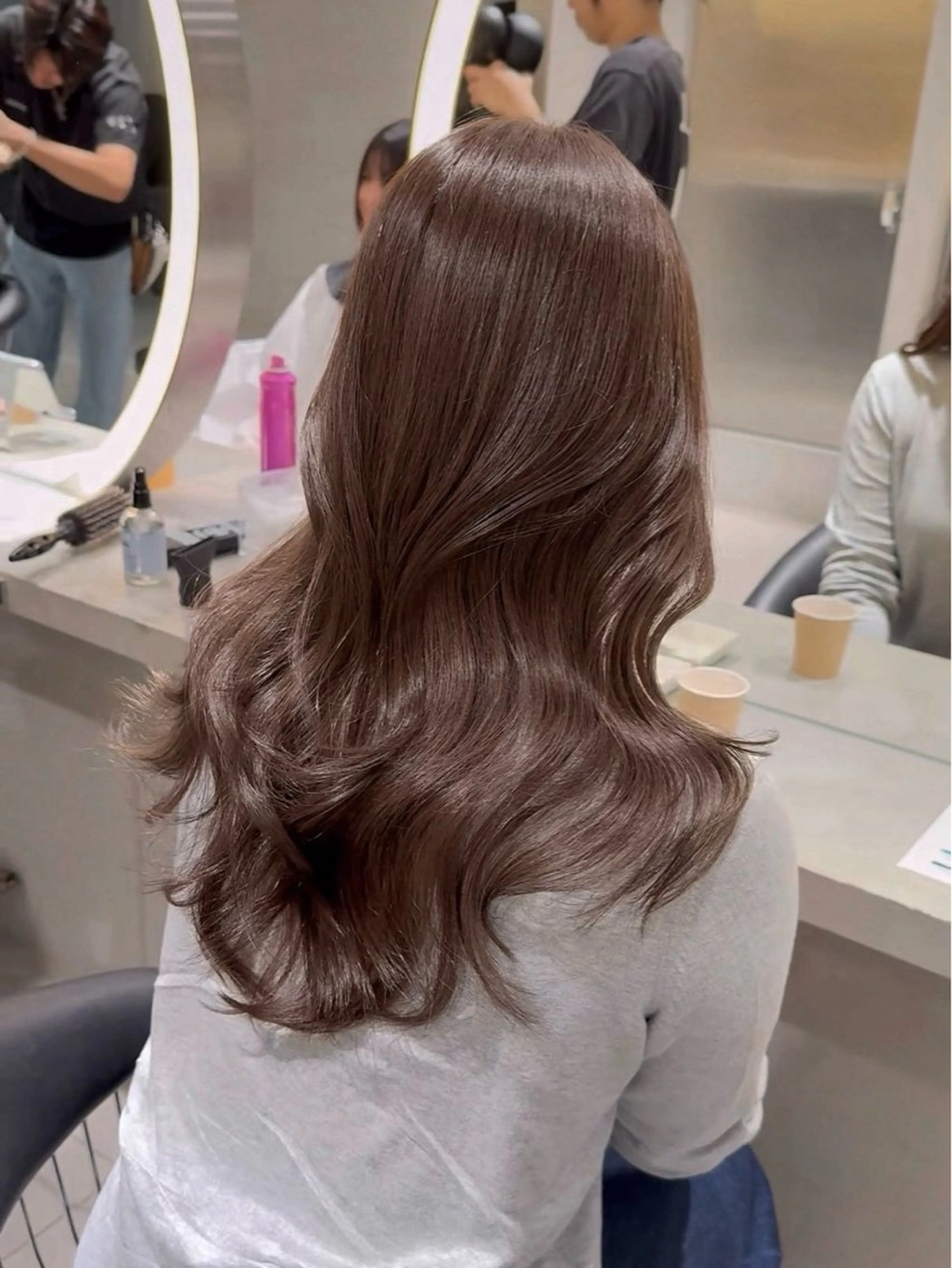 セミロング カラー カット ヘアカラー トリートメント Lond mare レイヤーカット/韓国のヘアスタイル