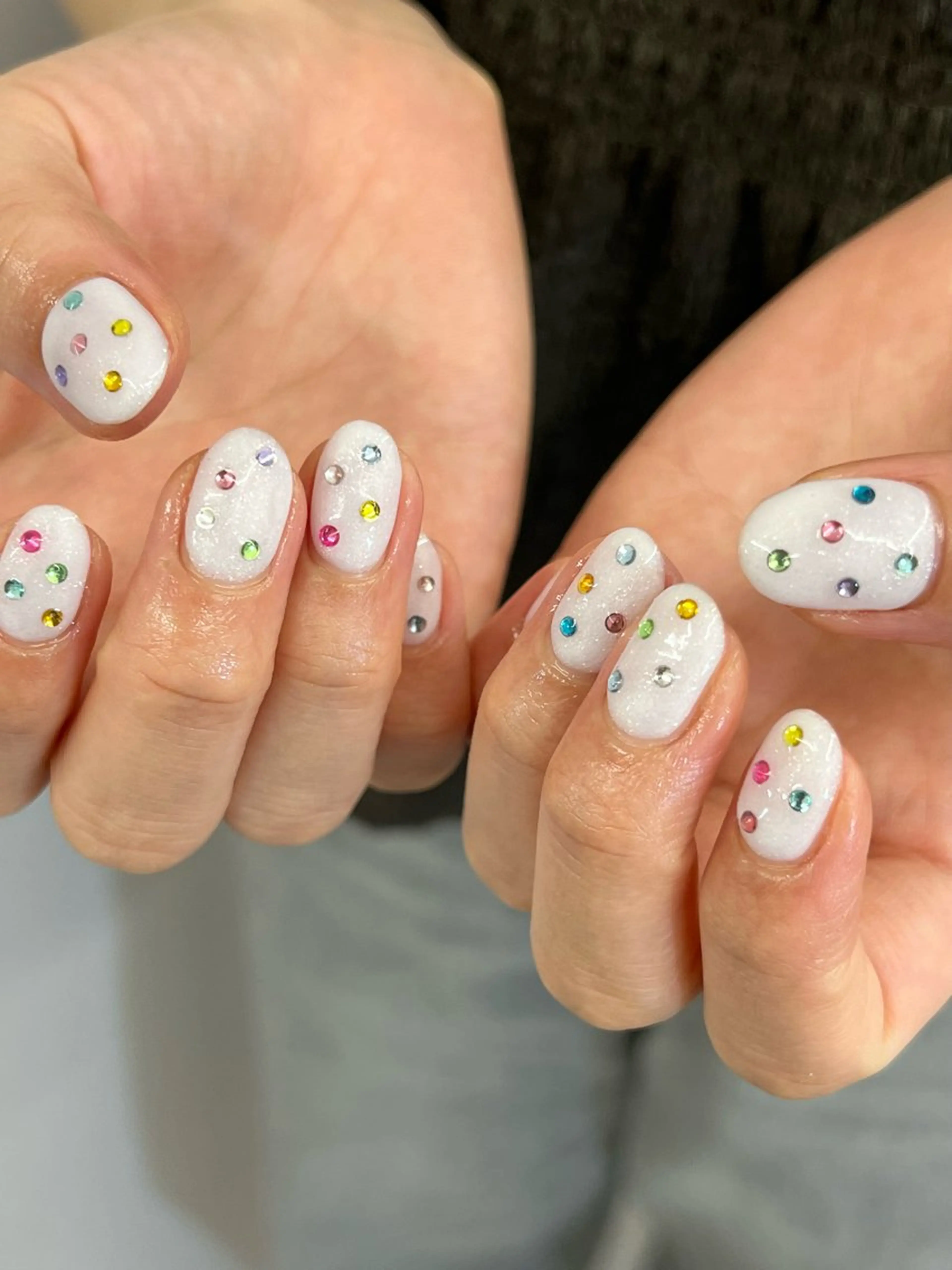 ネイル ジェルネイル マグネットネイル ニュアンスネイル パラジェル リボン ハンドネイル ハンドケア Bana_ Nailのネイルデザイン