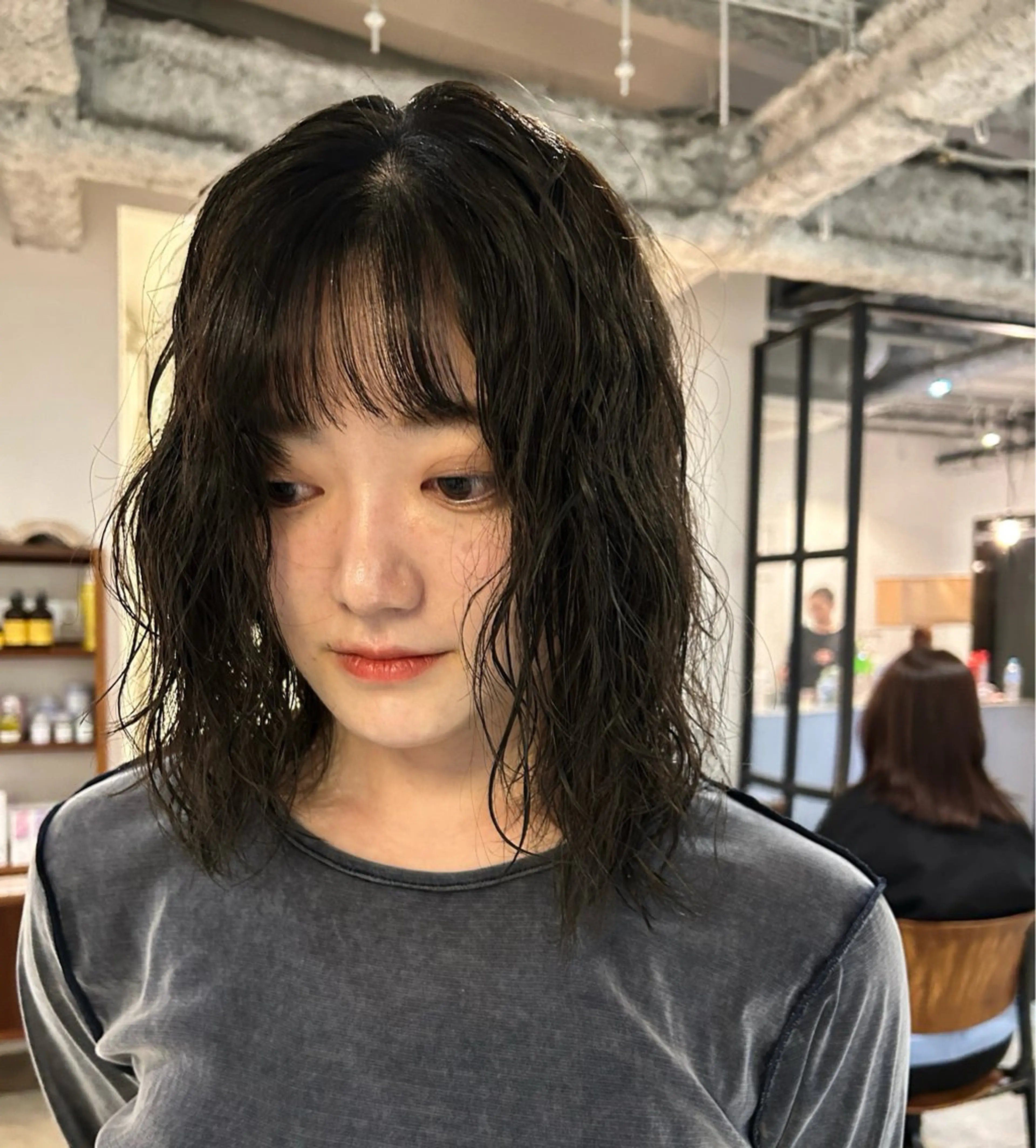 ロング カラー パーマ カット パーマ 🎀suzuna 透明感colorのヘアスタイル