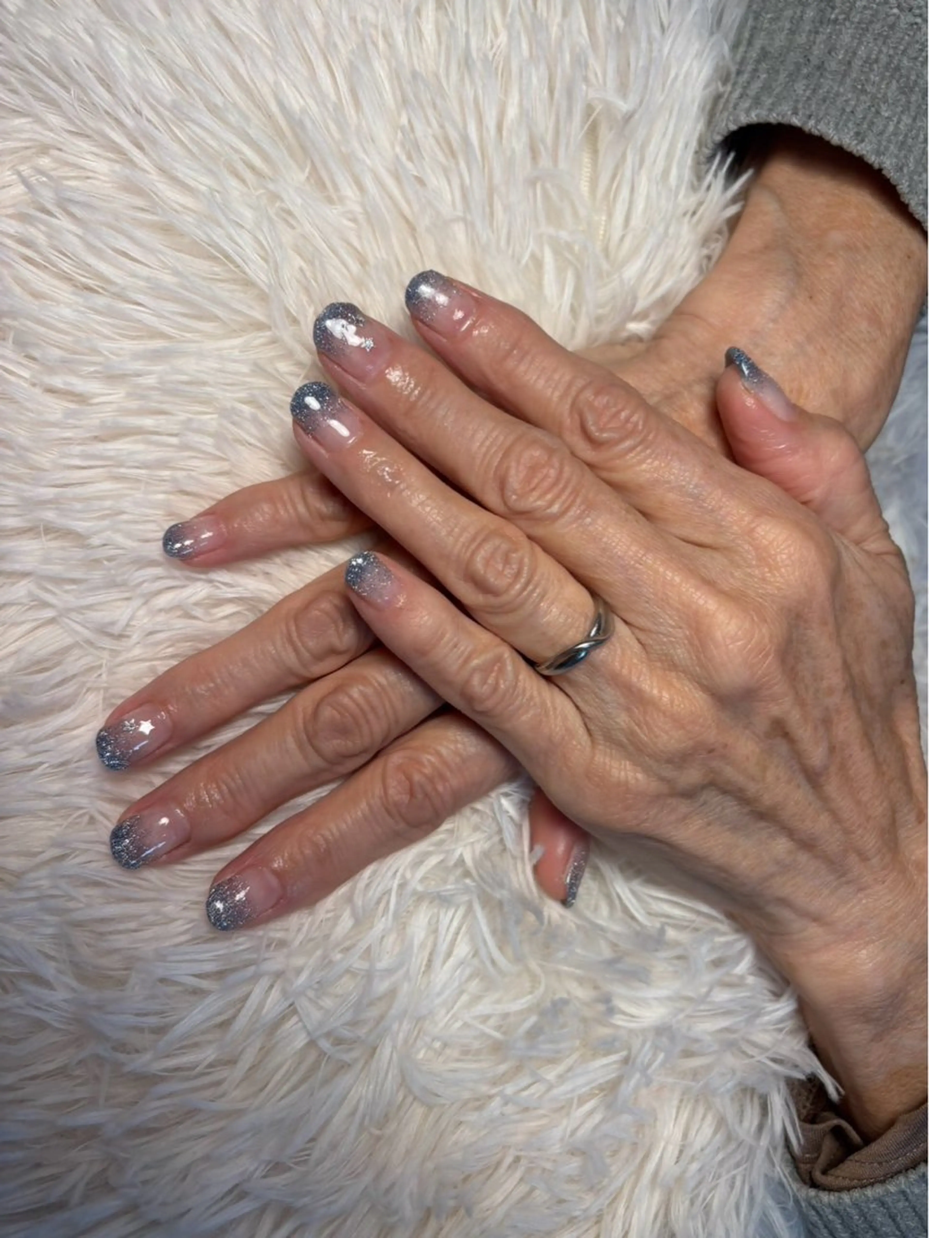 ネイル フラッシュネイル フットネイル フレンチネイル ジェルネイル ガラスフレンチ Nail salon Natulalのネイルデザイン