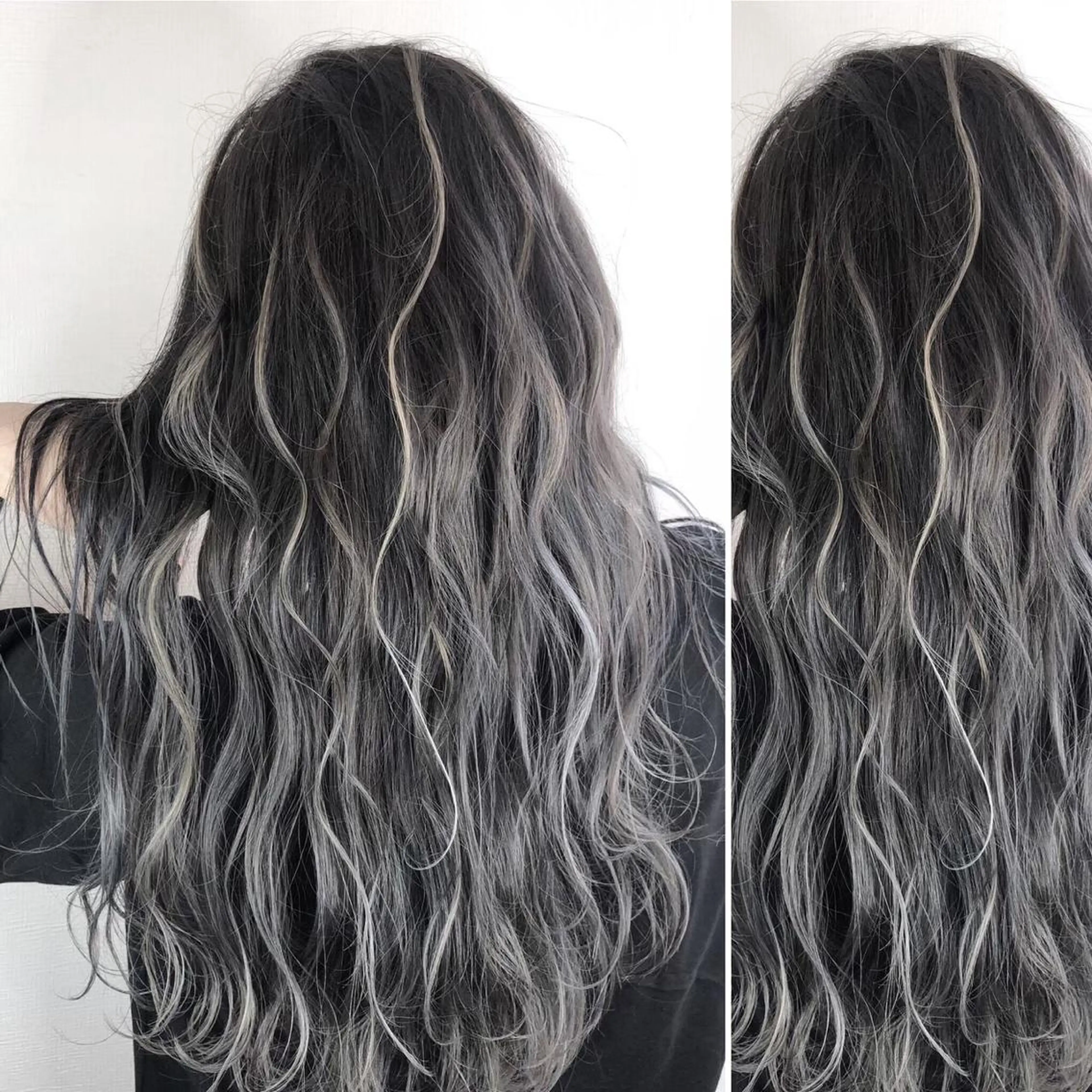 ミディアム カラー JuNブリーチに 縮毛矯正するプロのヘアスタイル