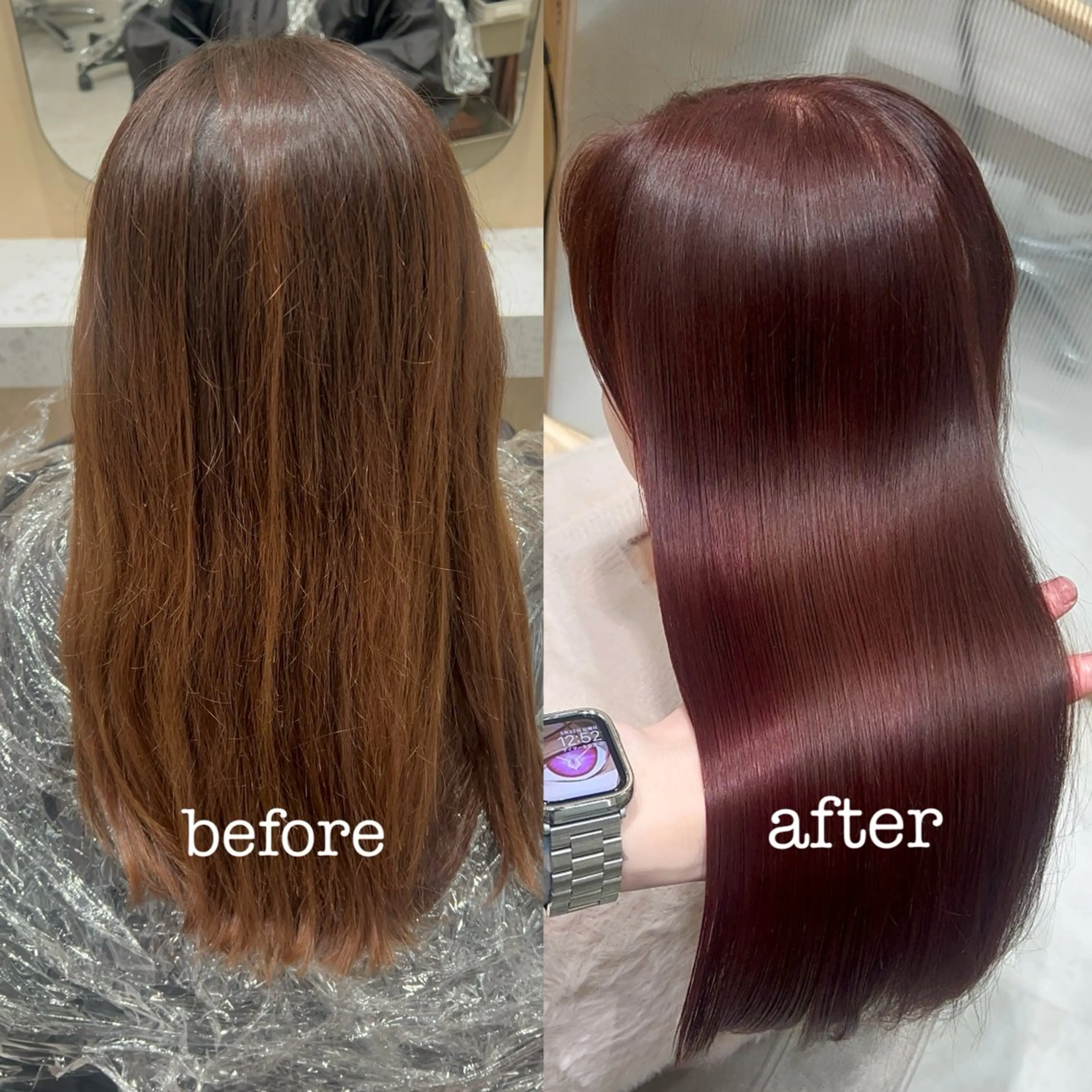 ロング ピンクブラウン ピンクラベンダー 髪質改善 トリートメント カット ヘアカラー トリートメント 💎髪質改善/艶髪 💎mizuki💎のヘアスタイル