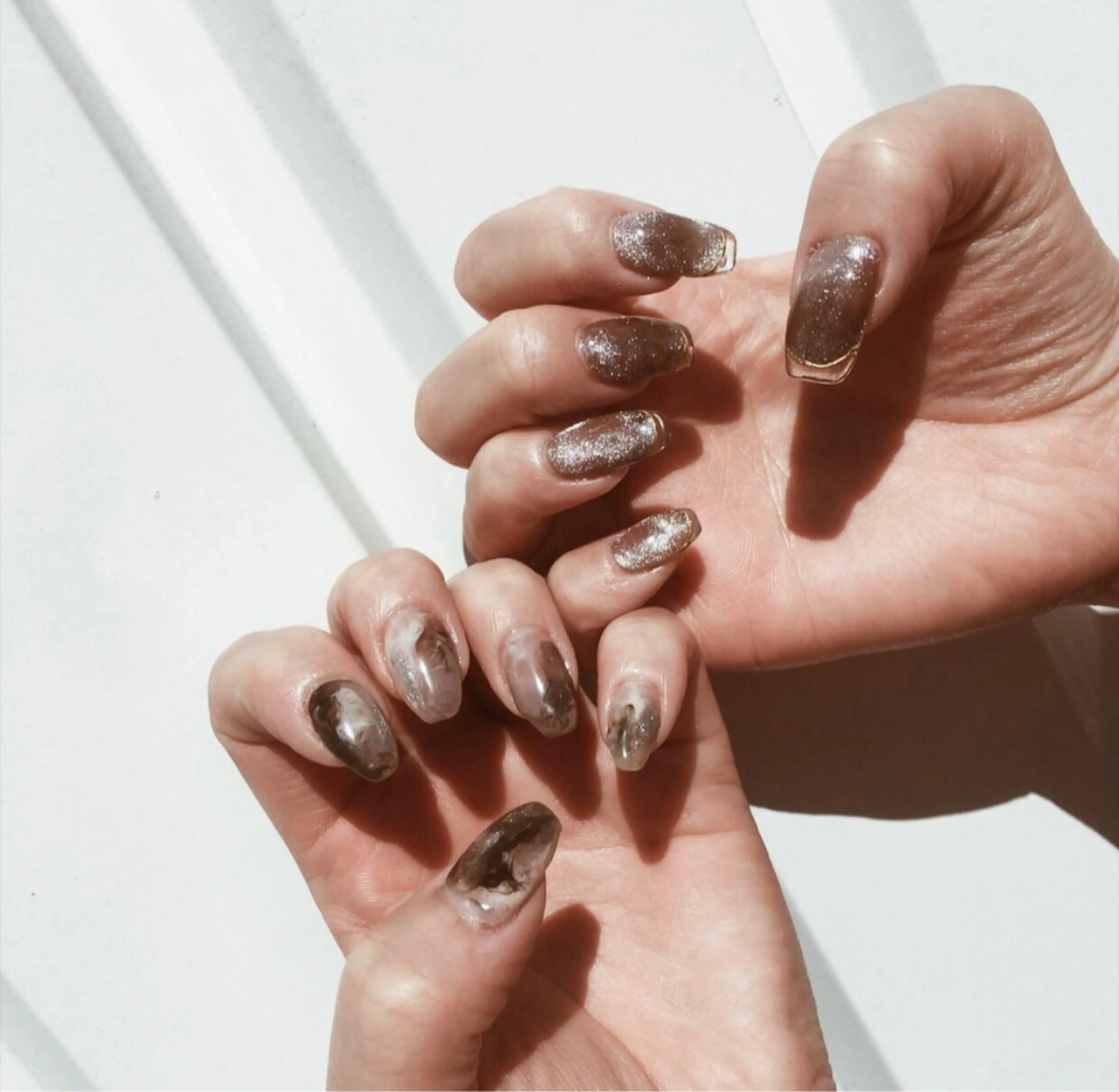 ネイル ジェルネイル マグネットネイル ニュアンスネイル ハンドネイル leaaloha byBROWN HAIR所属・レアアロハ宇都宮 /ネイル.スクールのネイルデザイン