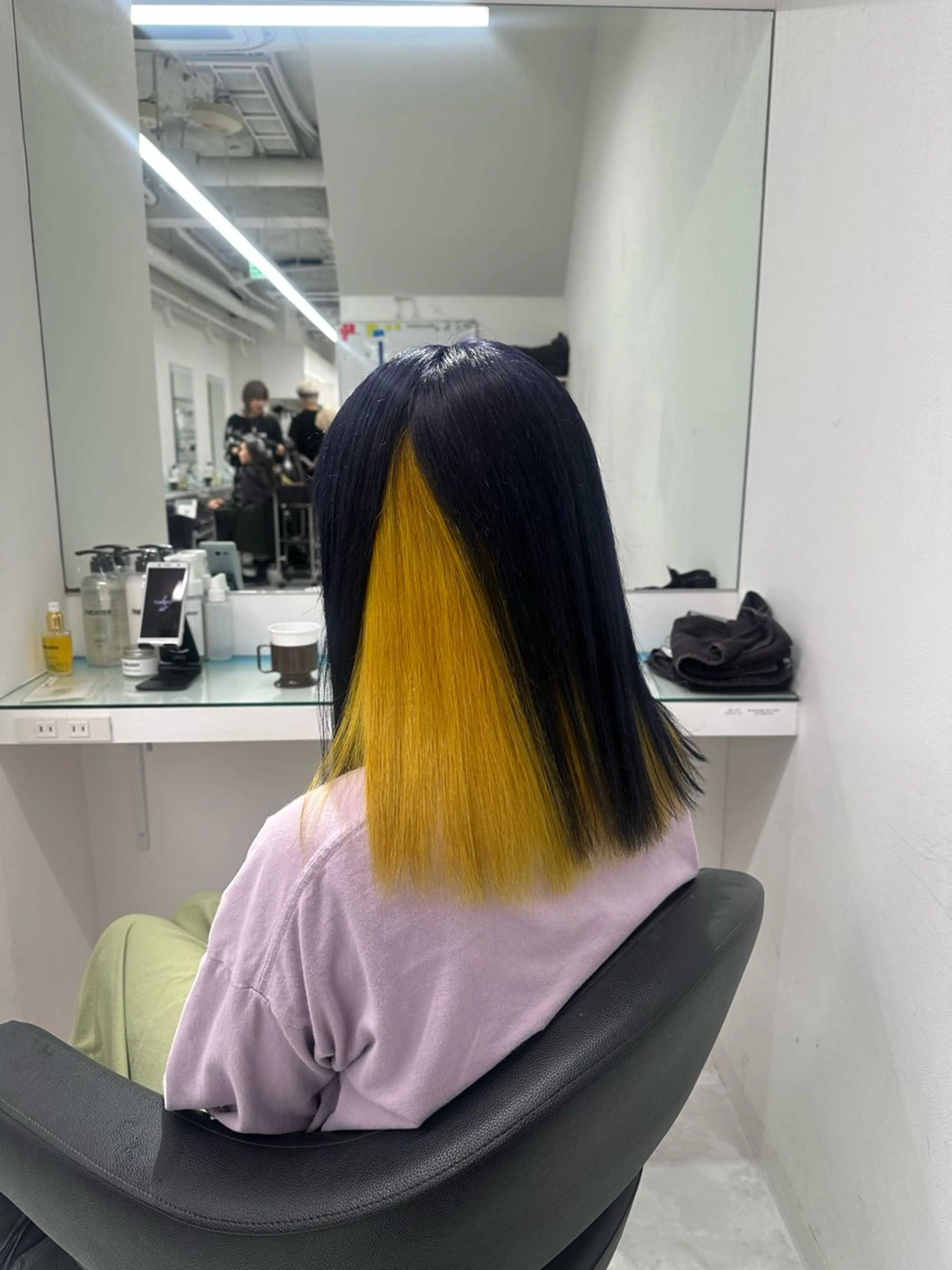 セミロング カラー ヘアカラー トリートメント ヘッドスパ ヘアセット ❄最強かわいいカラー ❄️MINA❄️のヘアスタイル